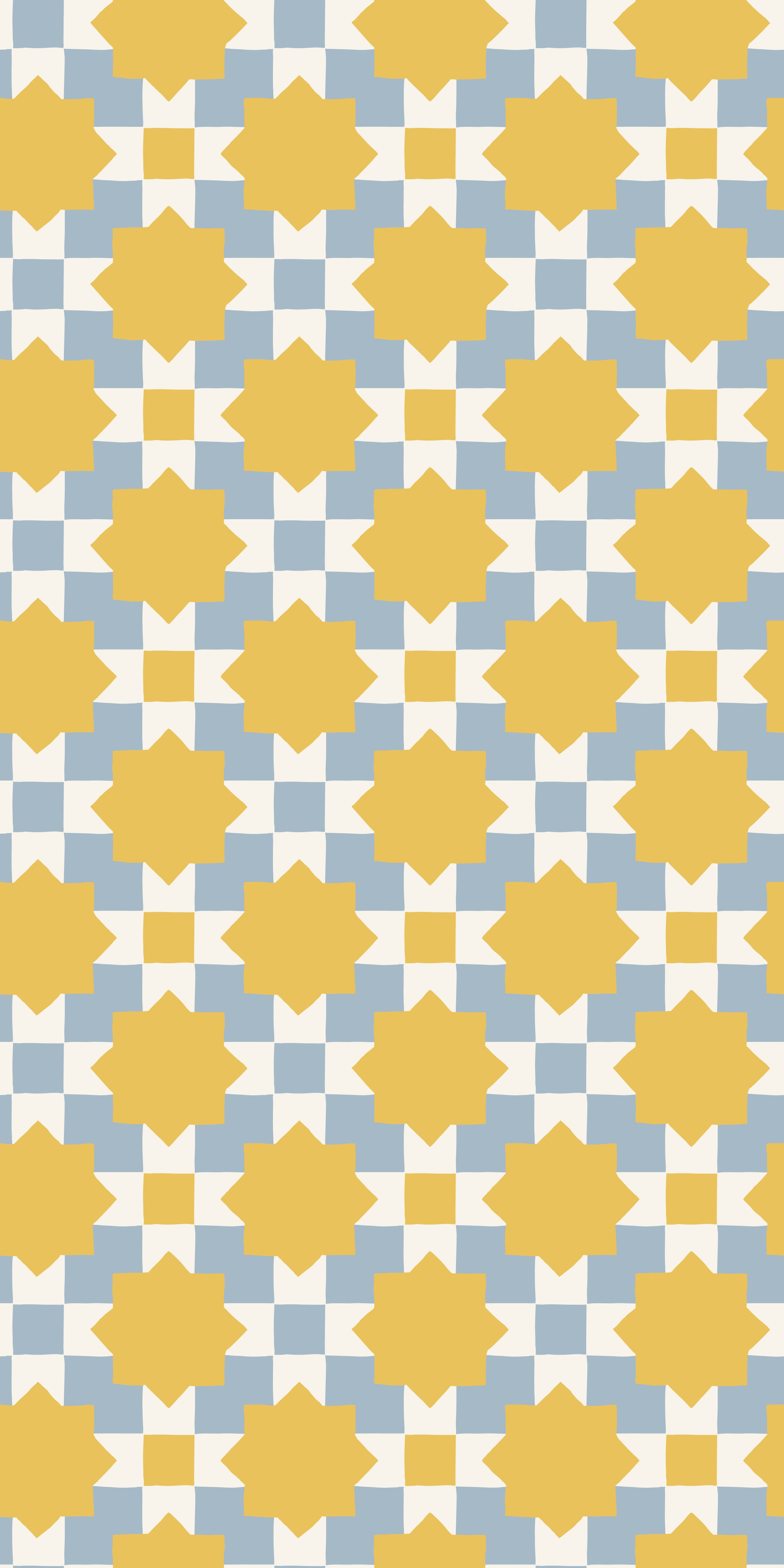 Checkerboard Geo in Powder/Sunflower color