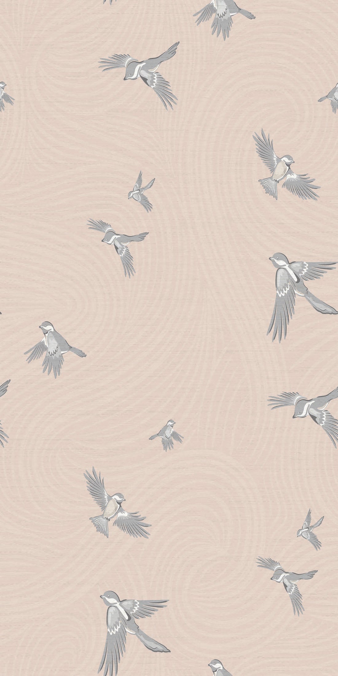 Chickadee Birds in Blush color