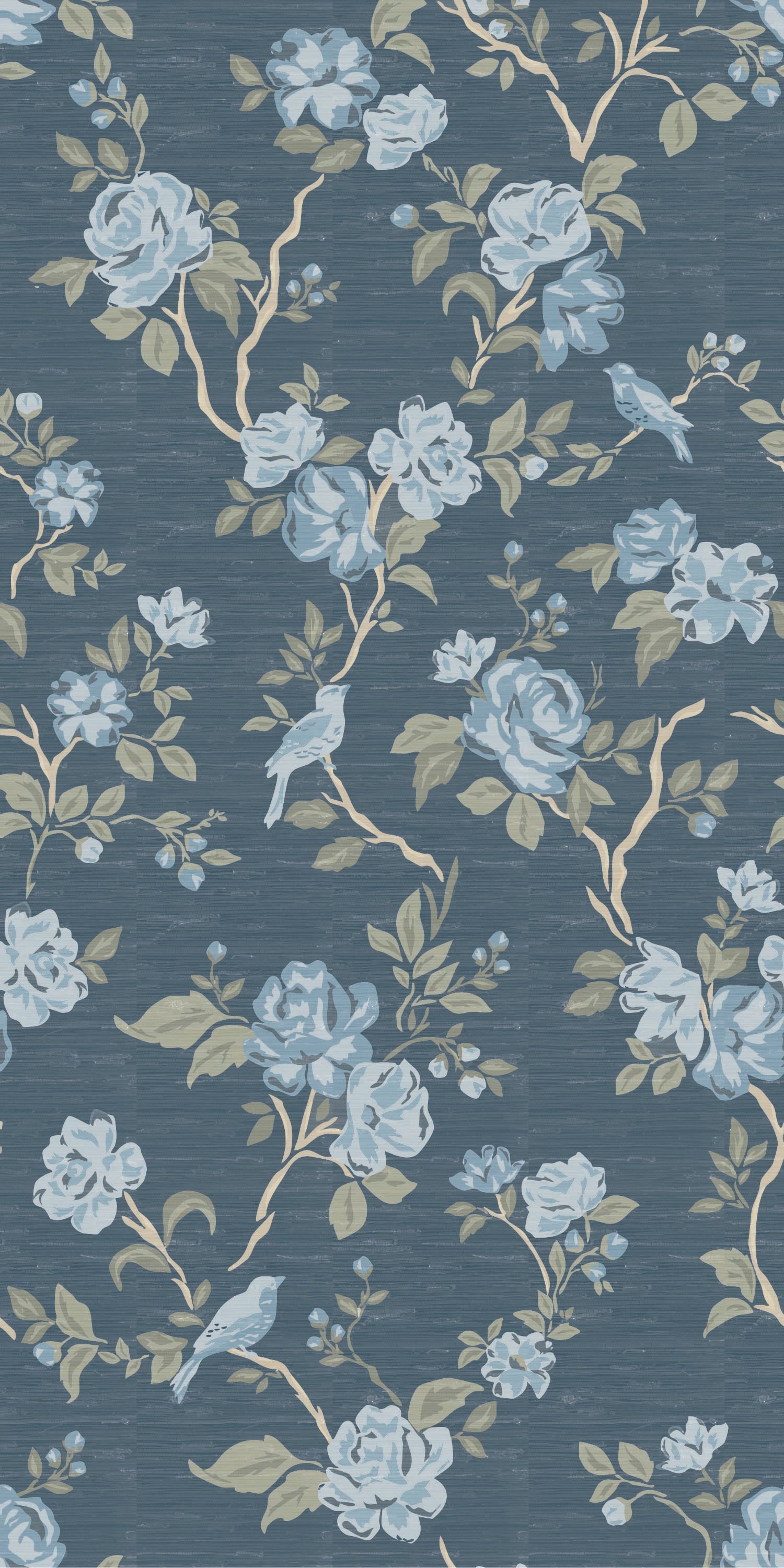 Climbing Blossom in Chambray color
