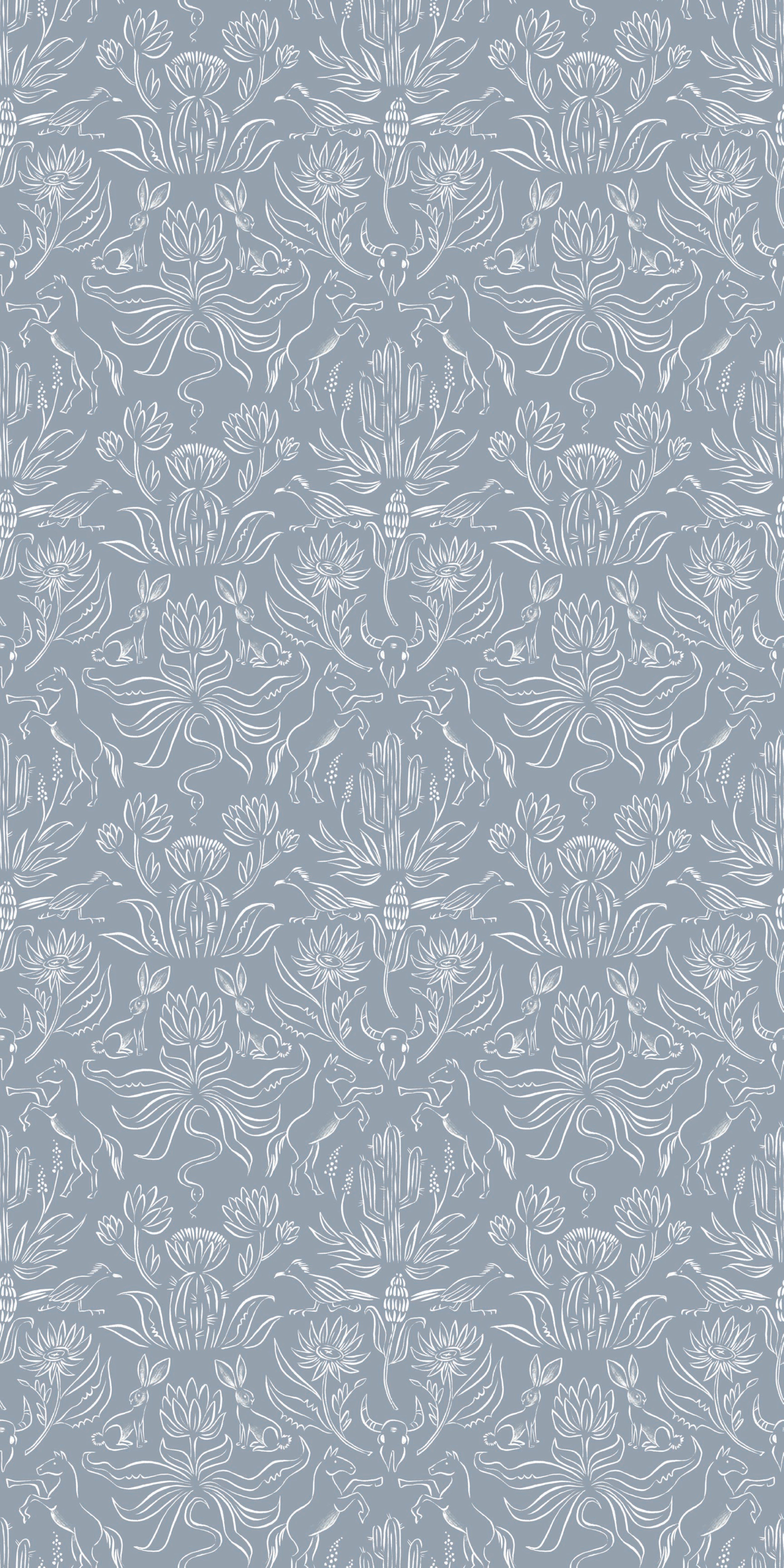 Desert Critters in Blue Grey color