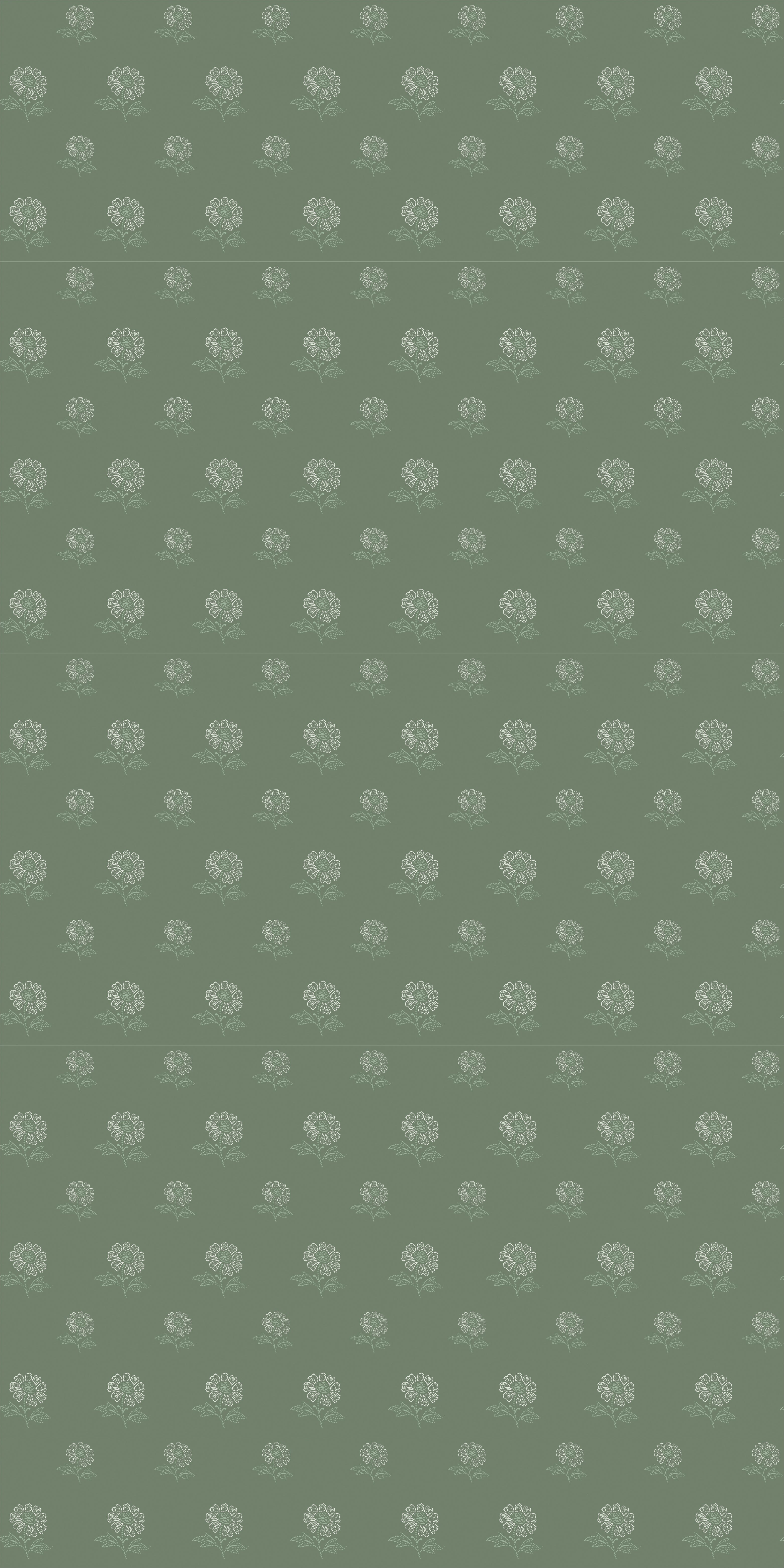 Ditzy Floral in Spring Green color