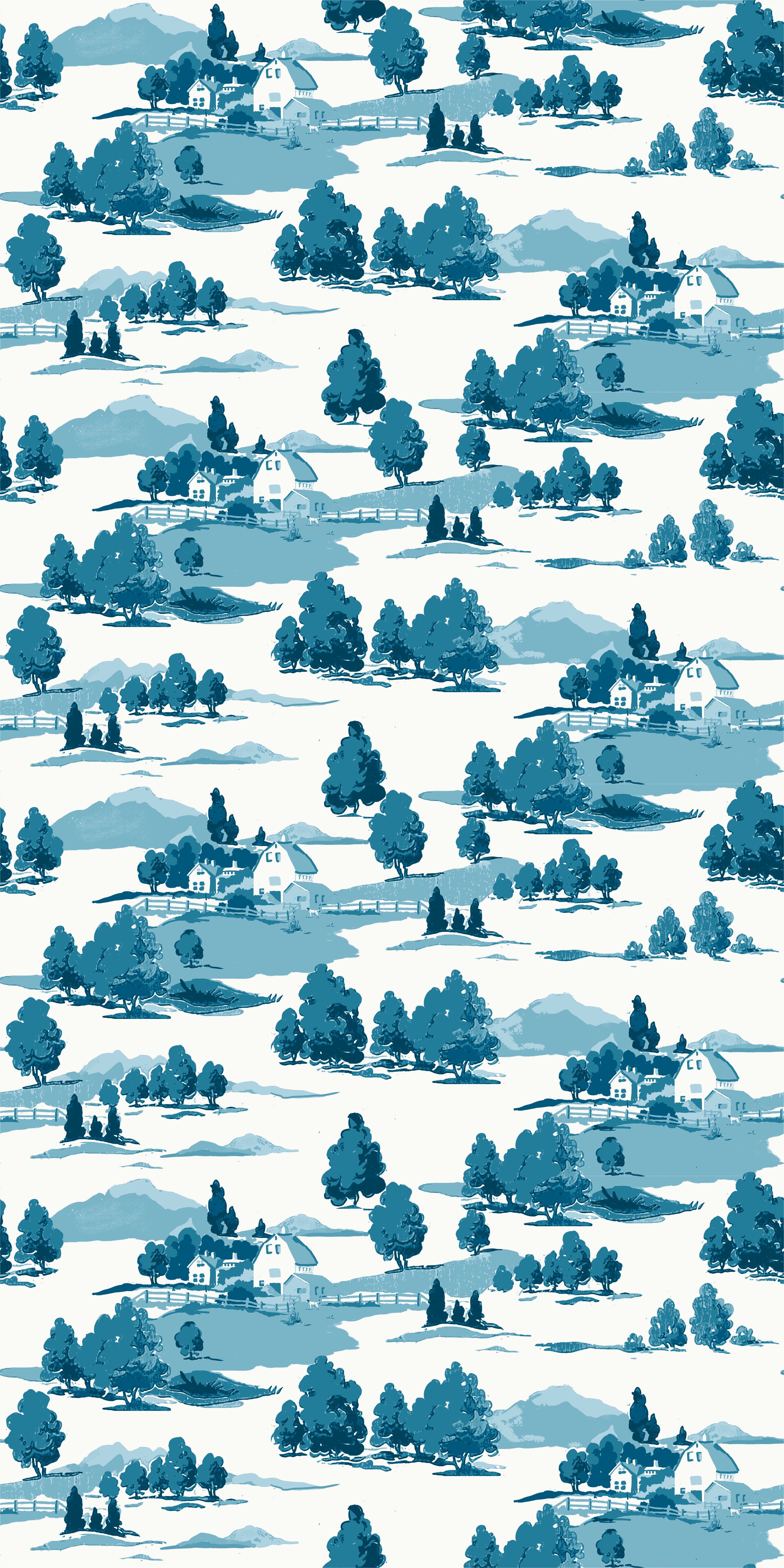 Farm Toile in Denim color