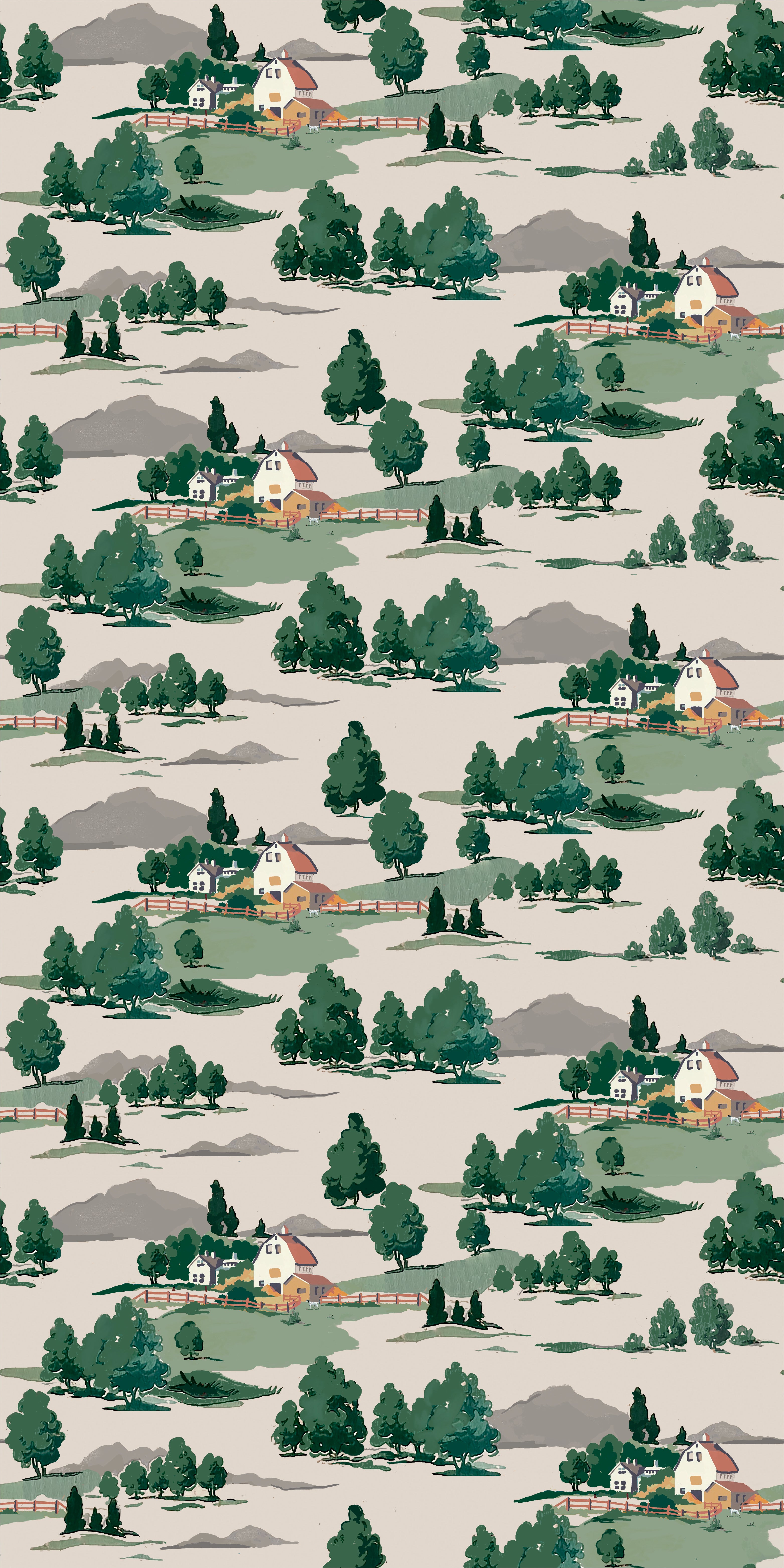 Farm Toile in Multi color