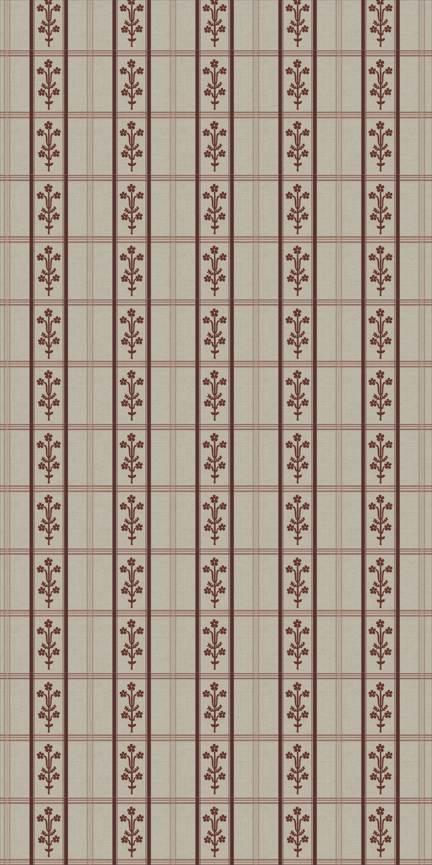 Flora Plaid in Rust/Pink color