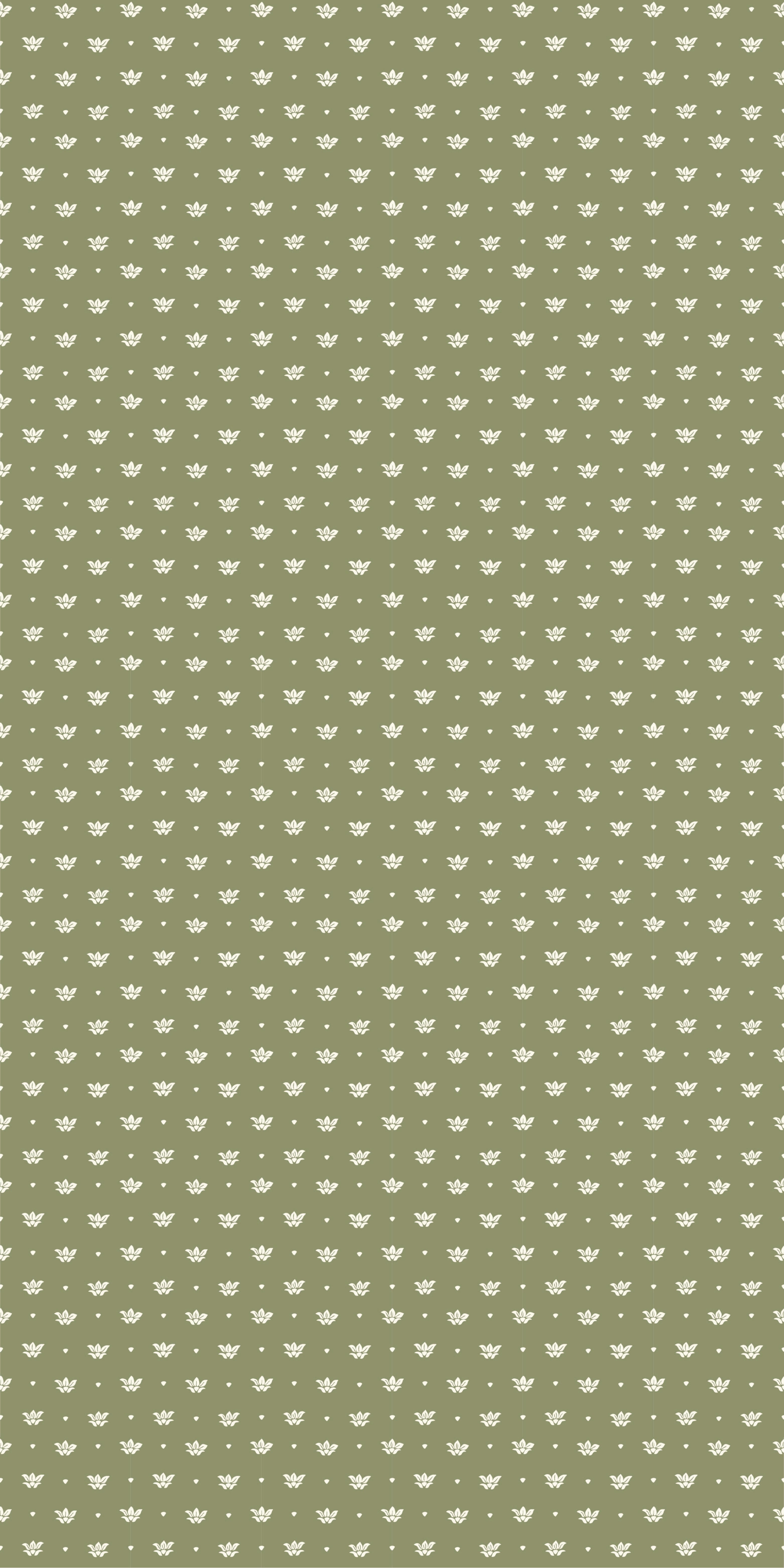 Floret in Olive/Cream color