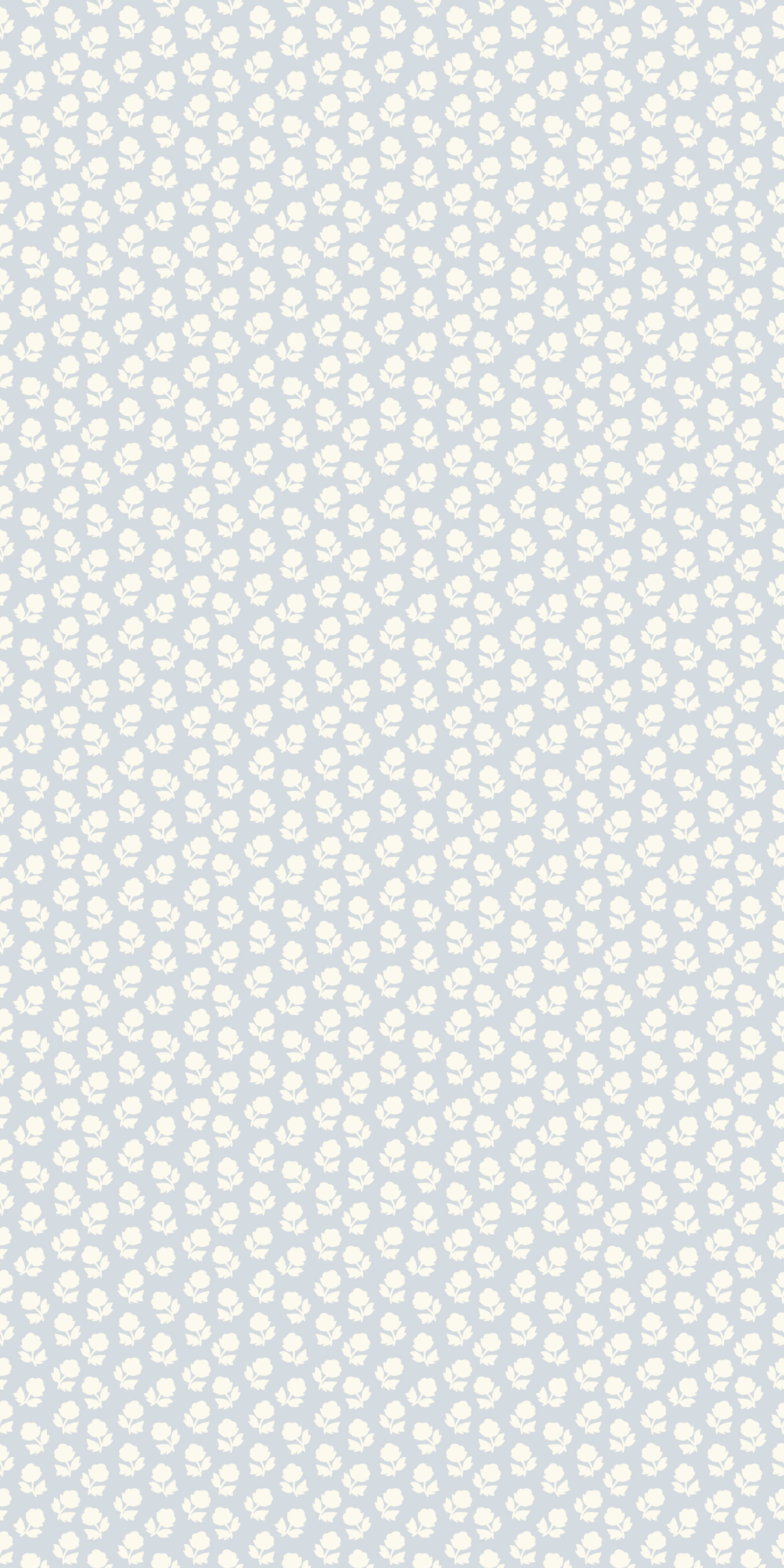 Flower Stamp in Blue/Cream color