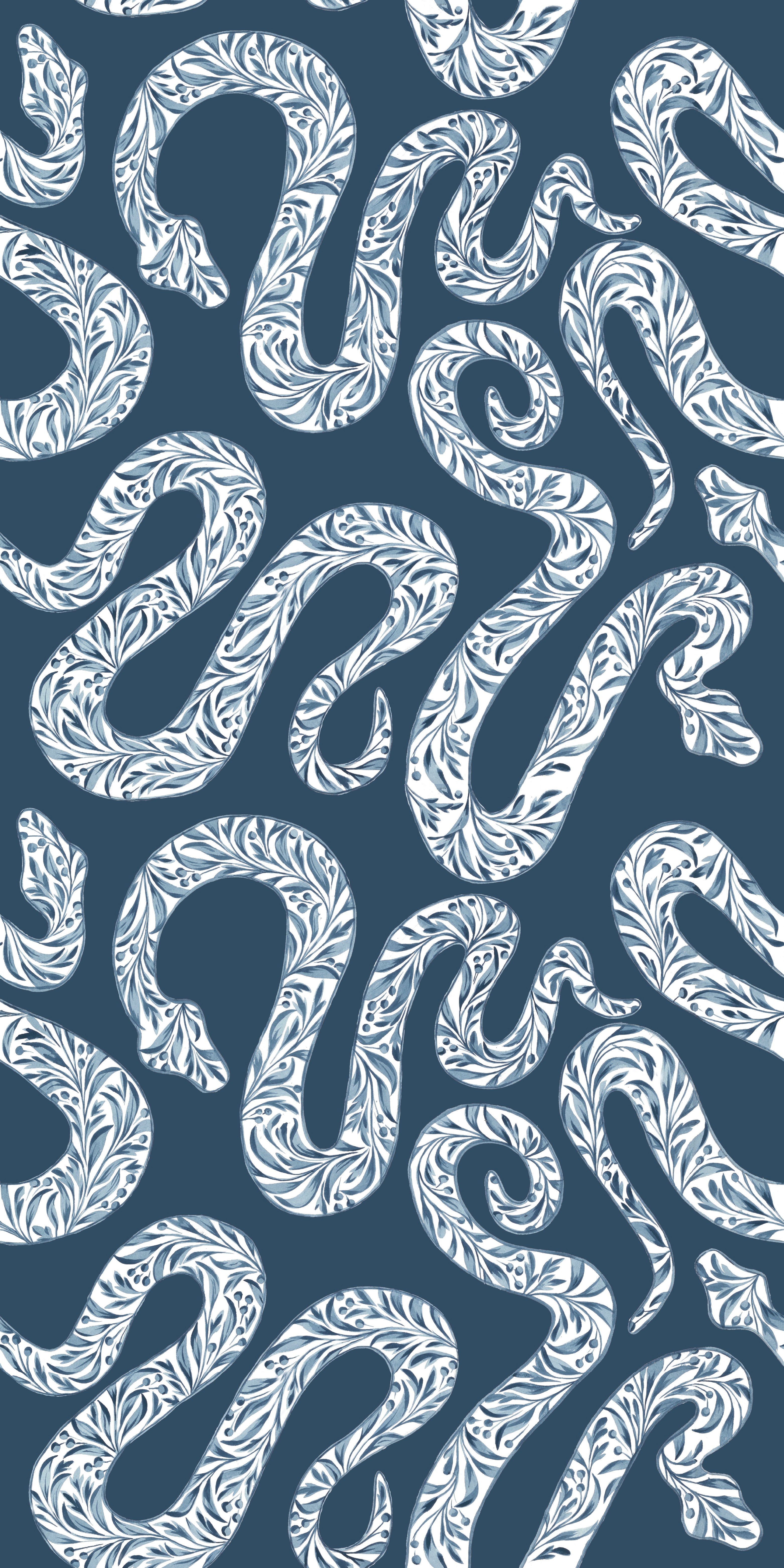 Garden Snake in Dark Blue color