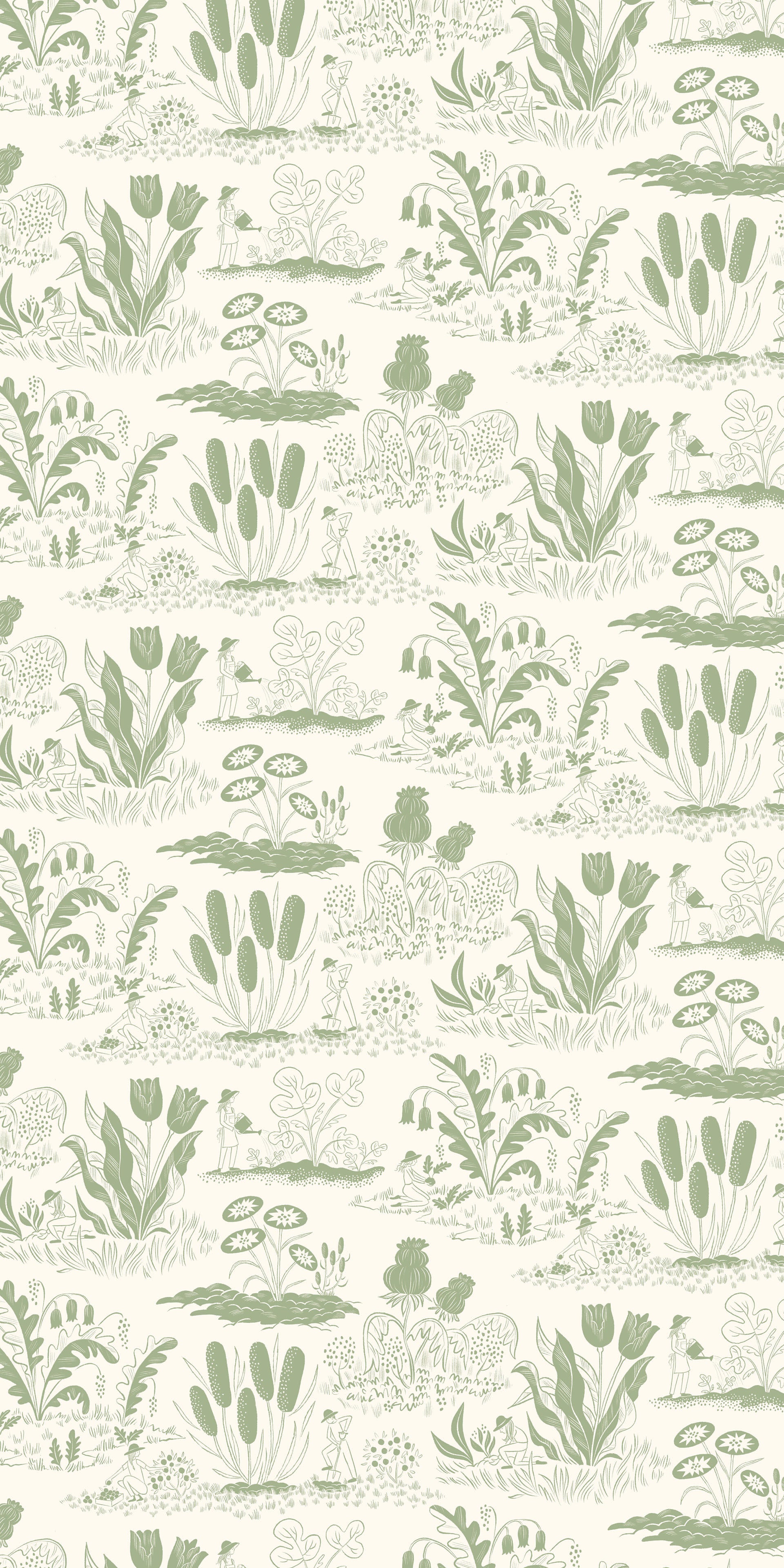 Gardeners in Cream/Green color