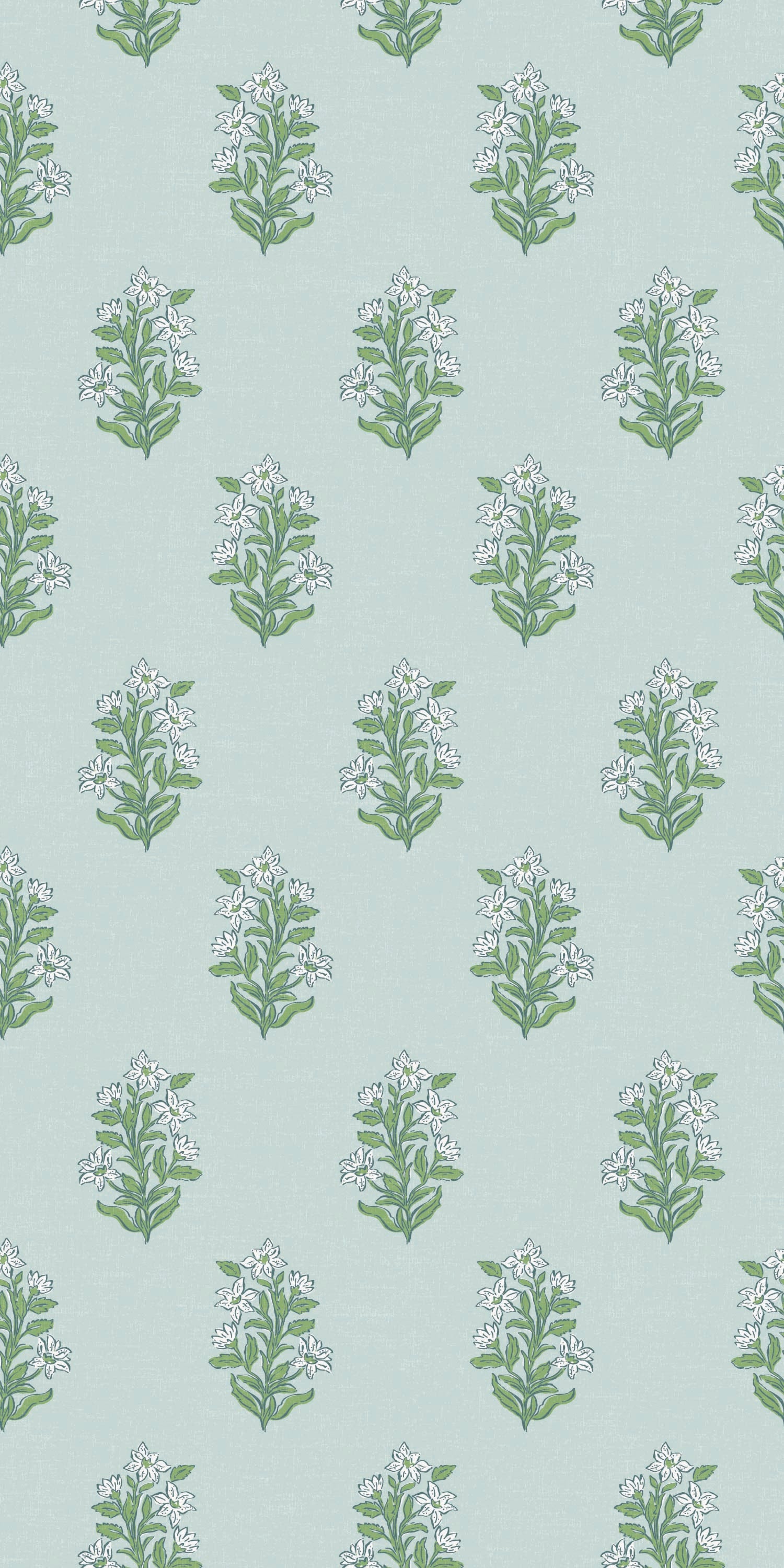 Heritage Floral in Spring Green color