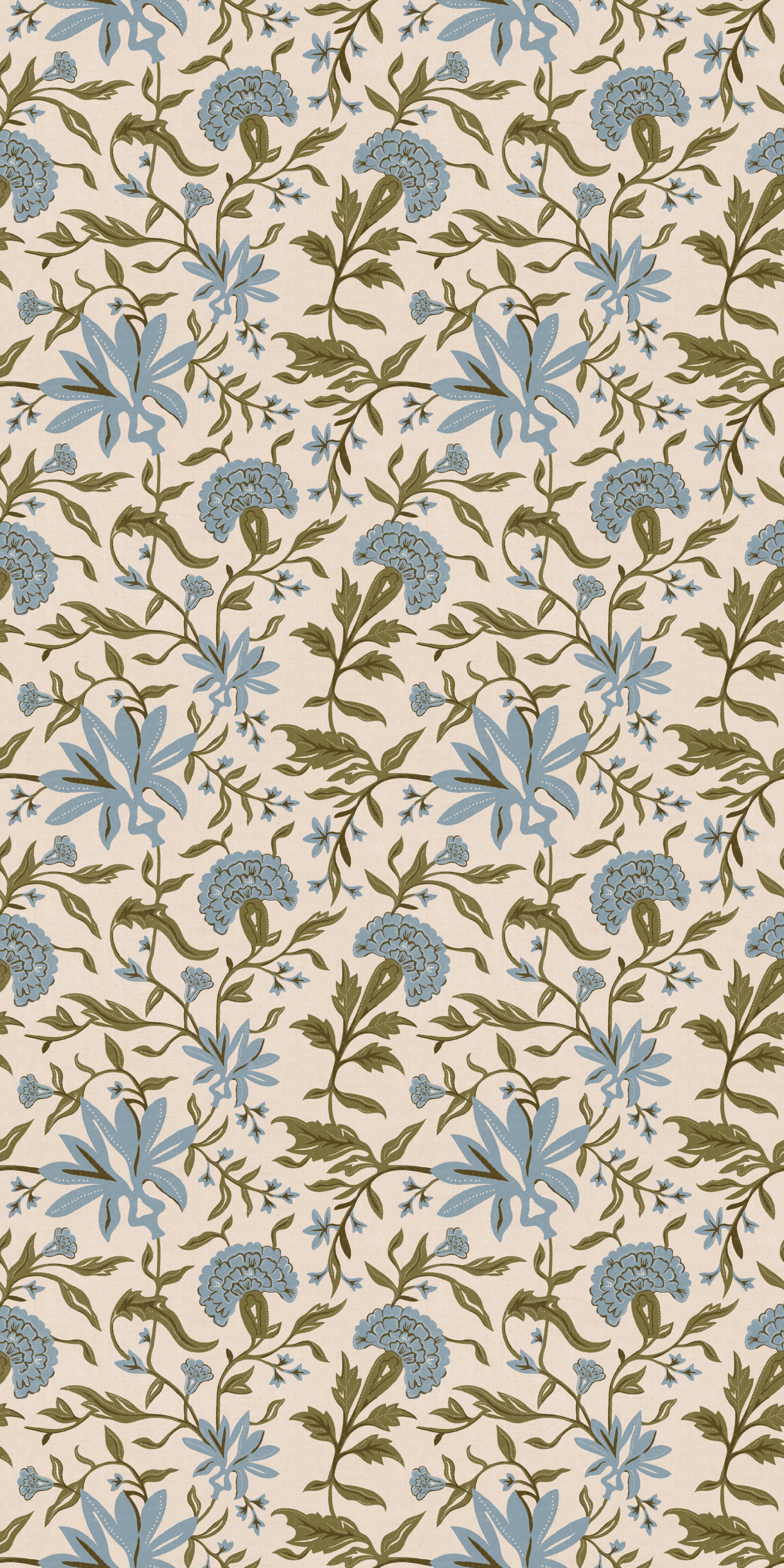Market Floral in Cornflower color