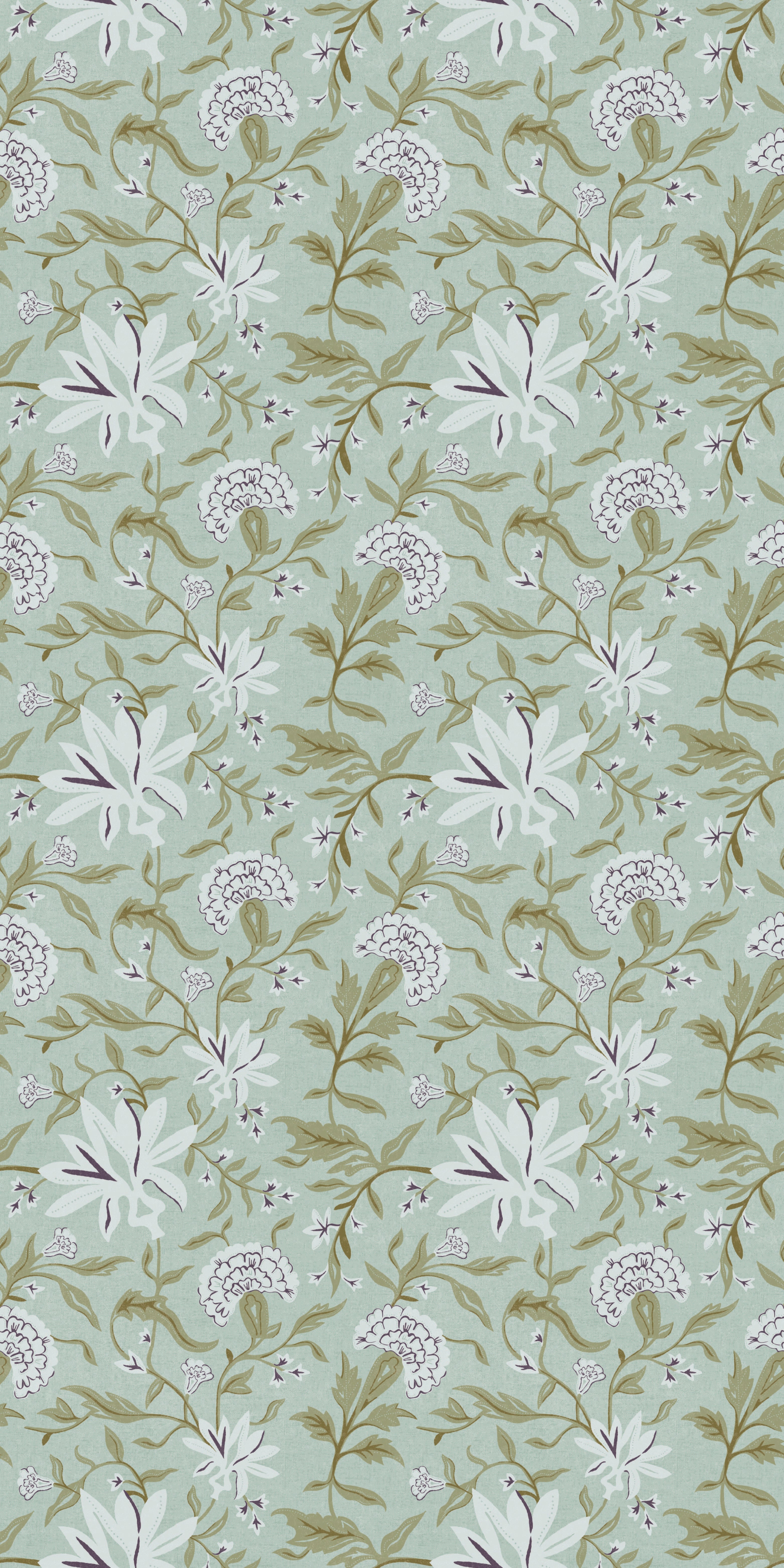 Market Floral in Moss color
