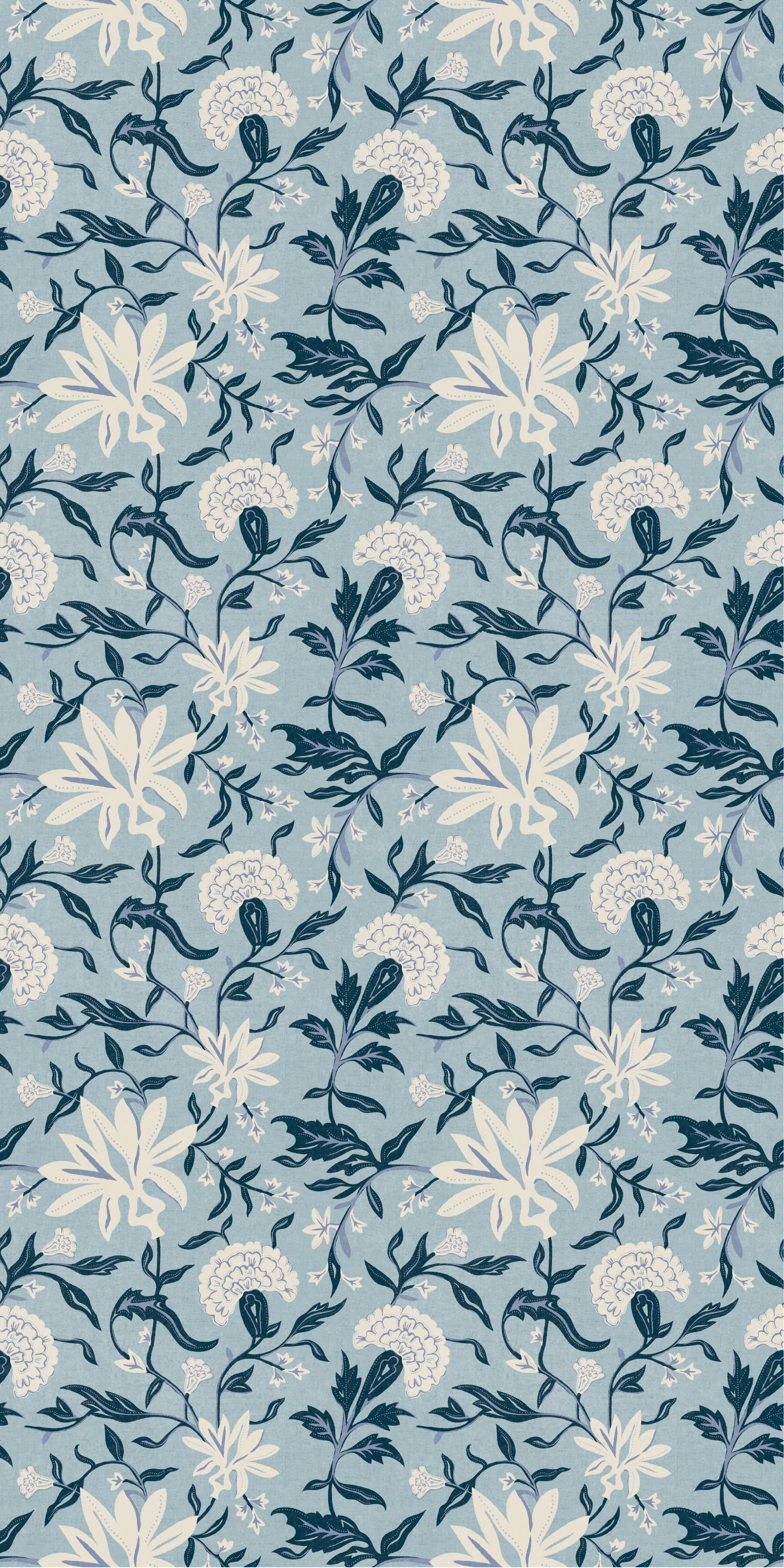 Market Floral in Bluebonnet color
