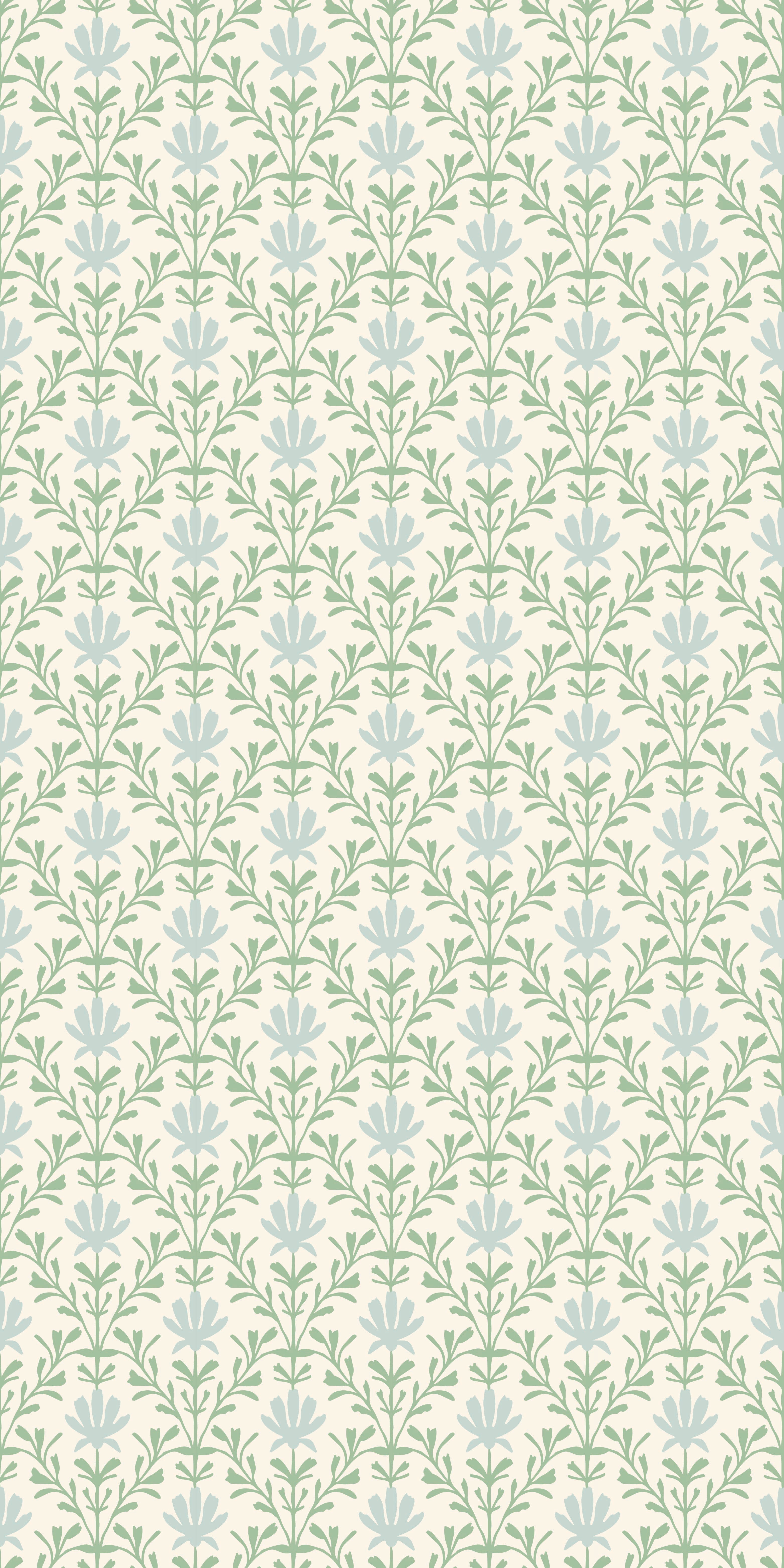 Mist Floral in Antique White color