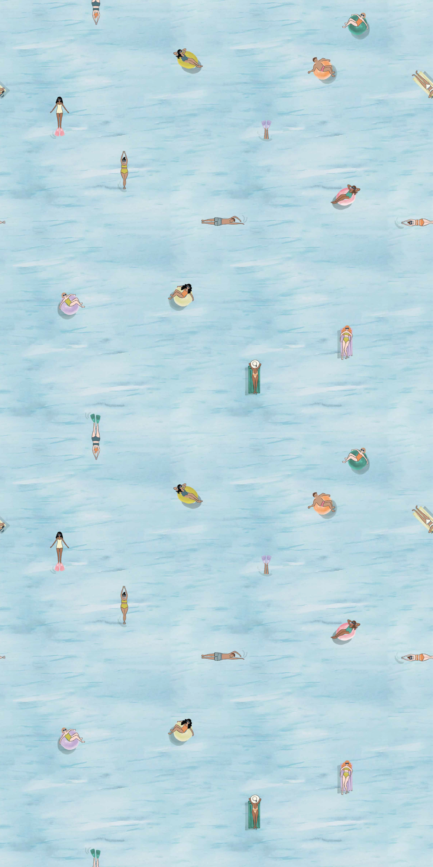 People In The Water in Blue color