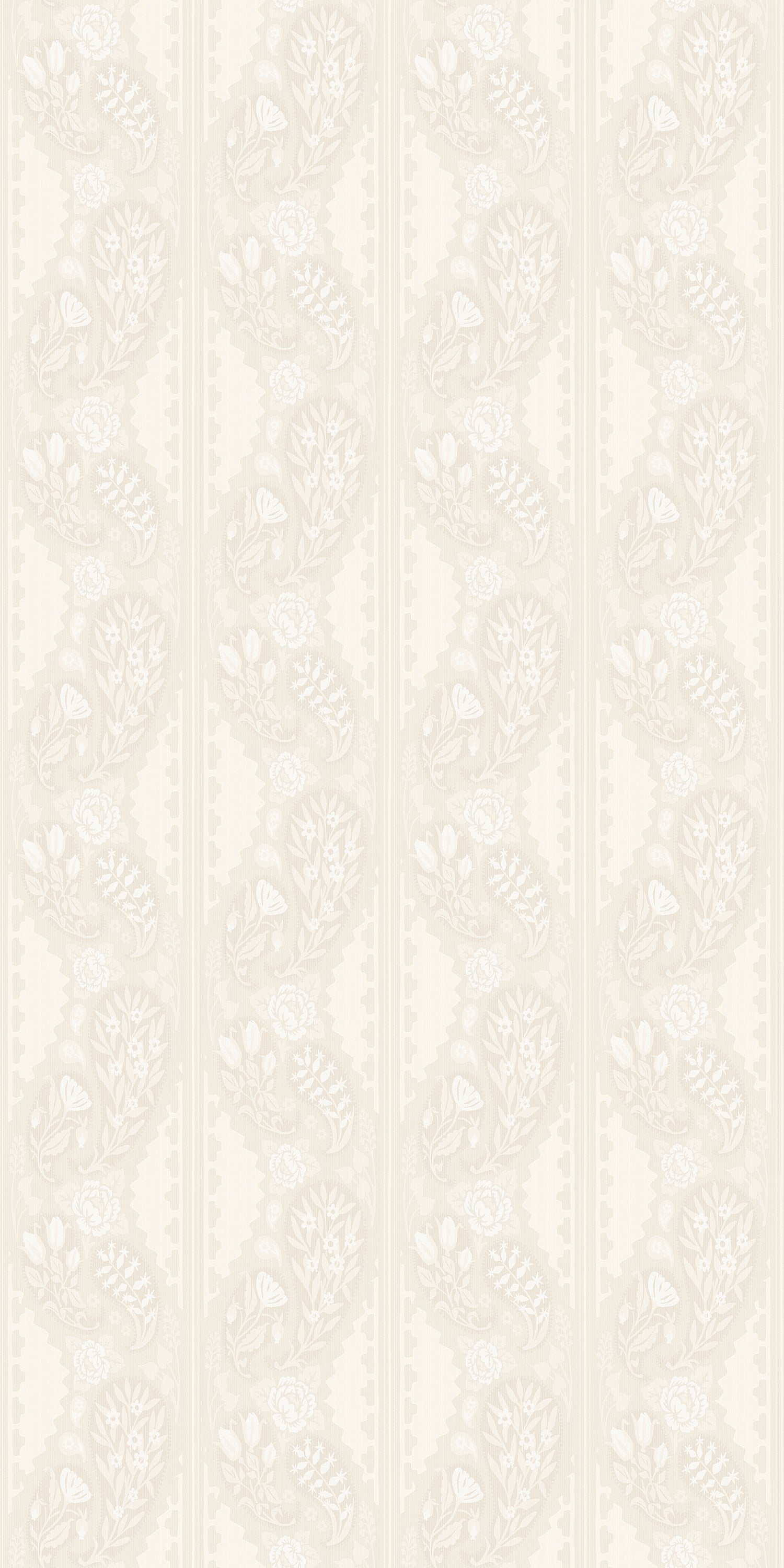 Paisley Block Stripe in Cream color