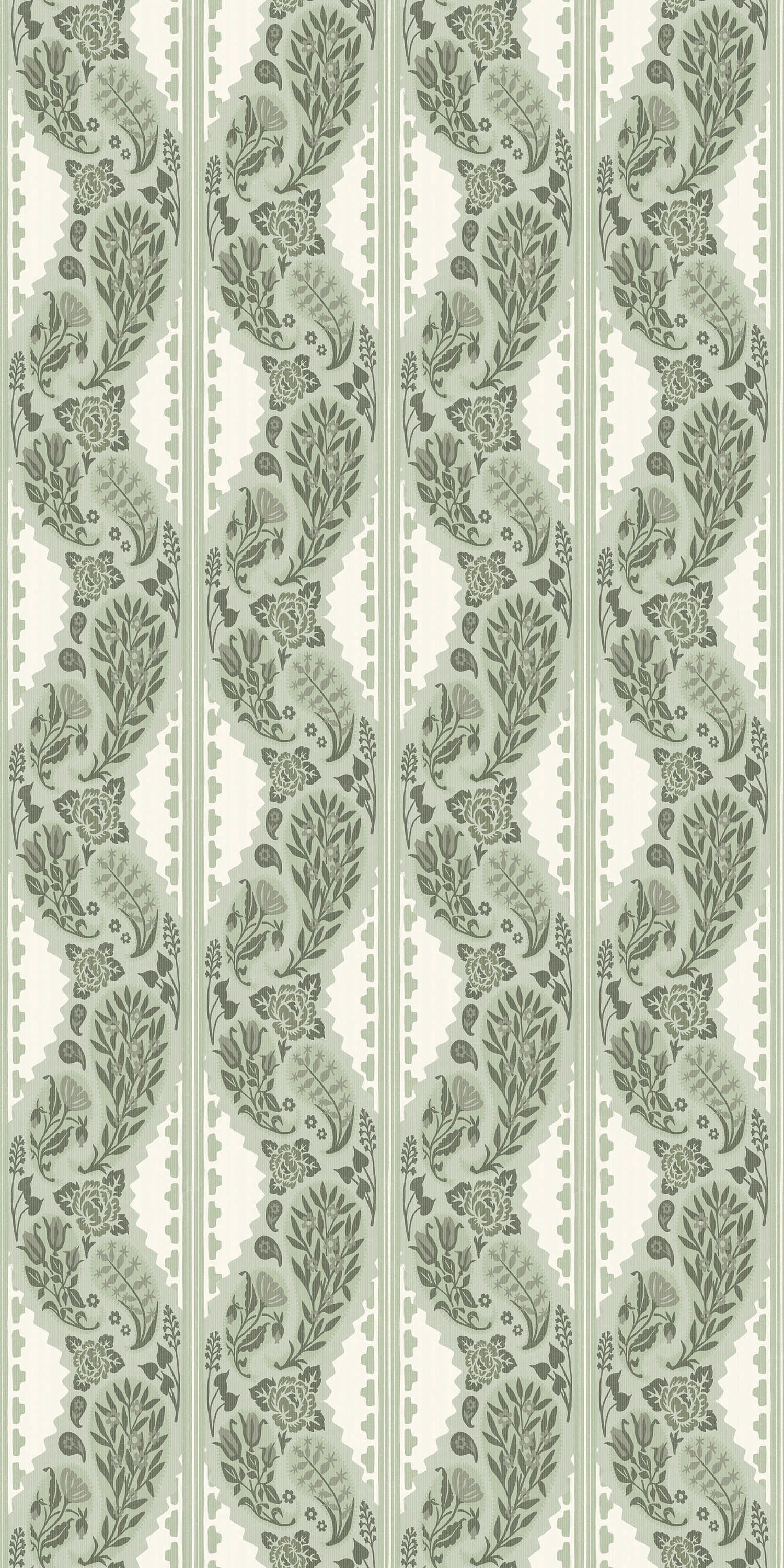 Paisley Block Stripe in Sage color