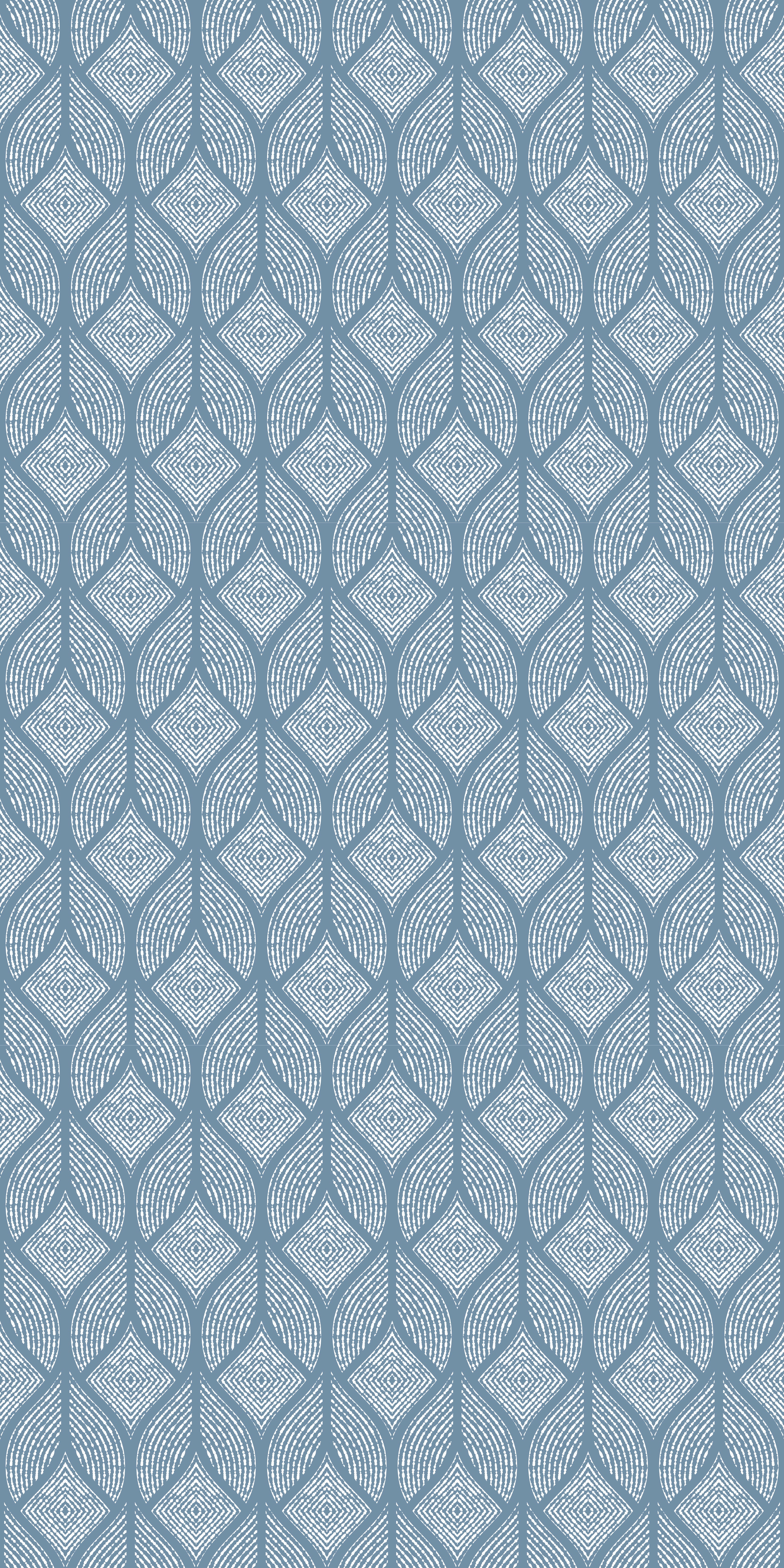 Petite Damask in Chambray color