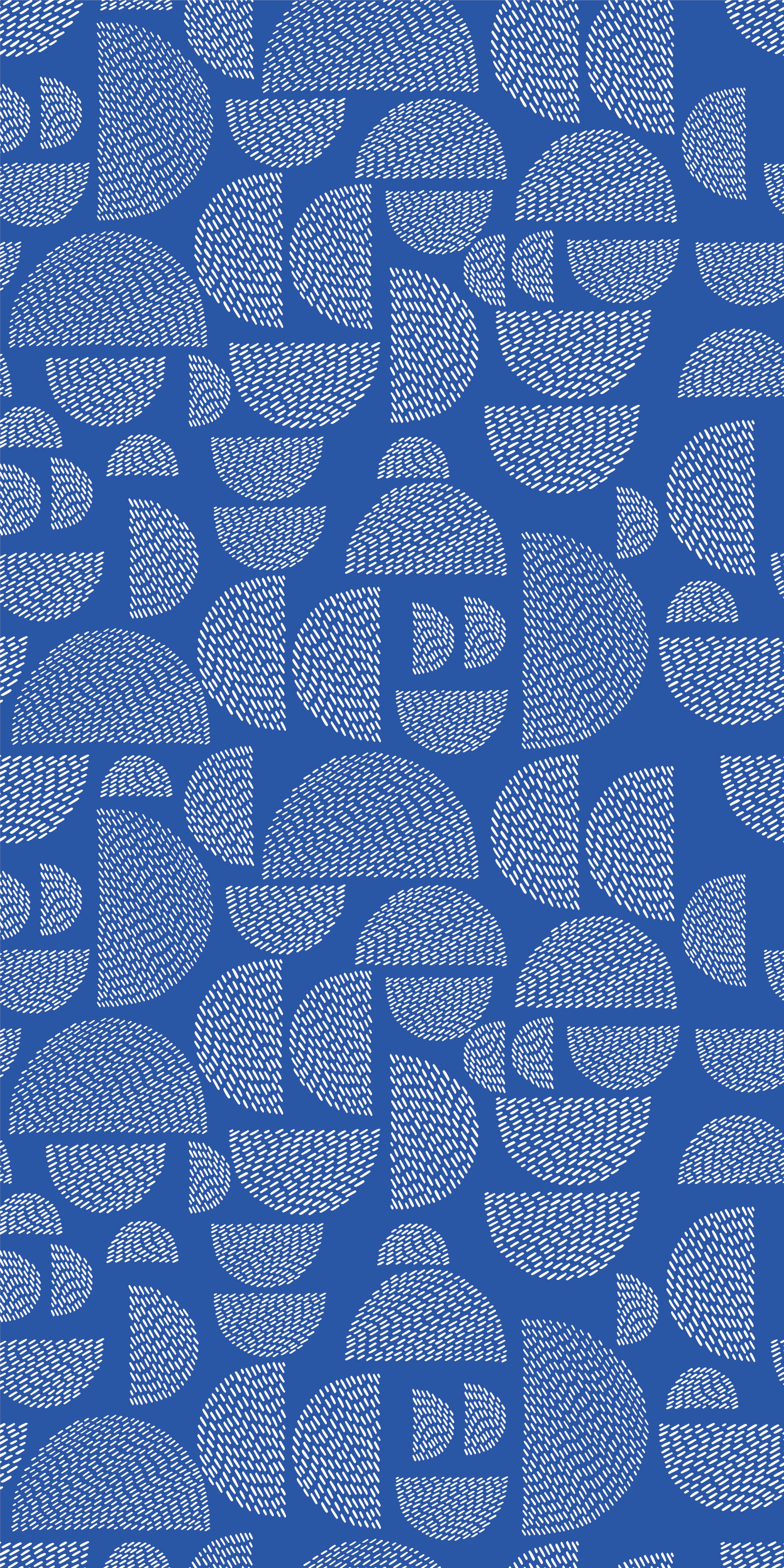Semi Stitched in Blue/White color