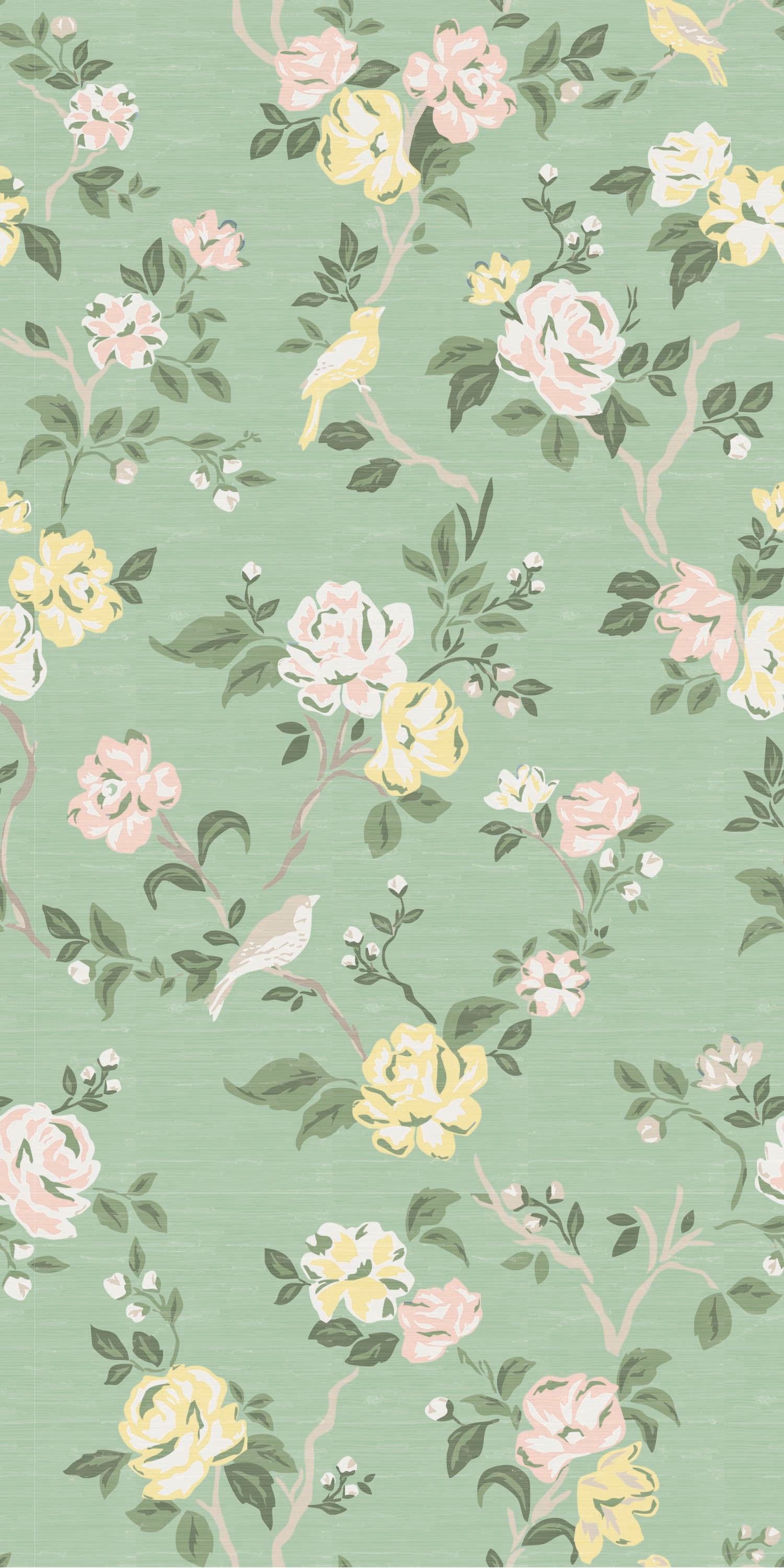 Climbing Blossom in Spring Green color