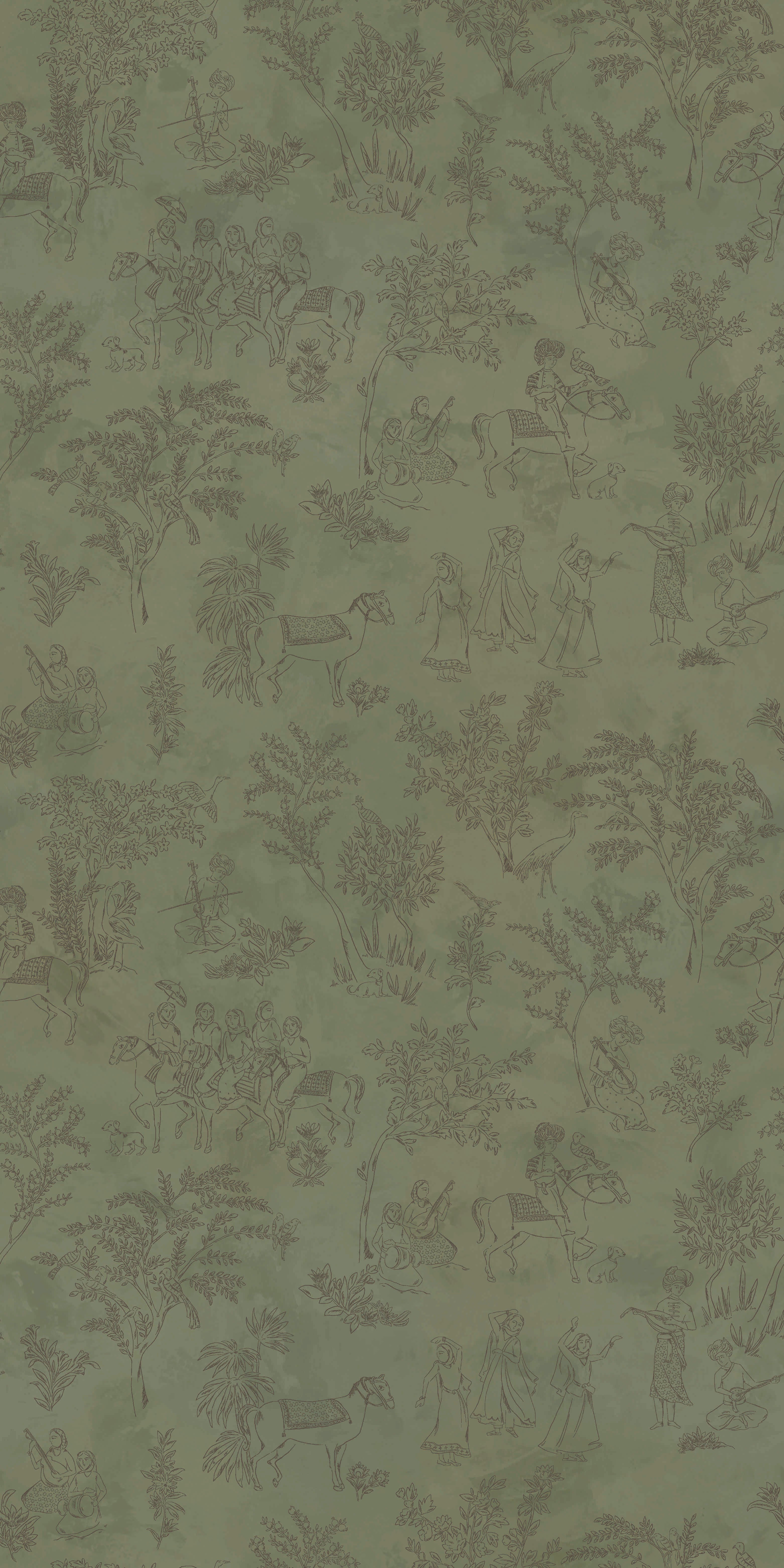 Toile de Joon in Lichen color