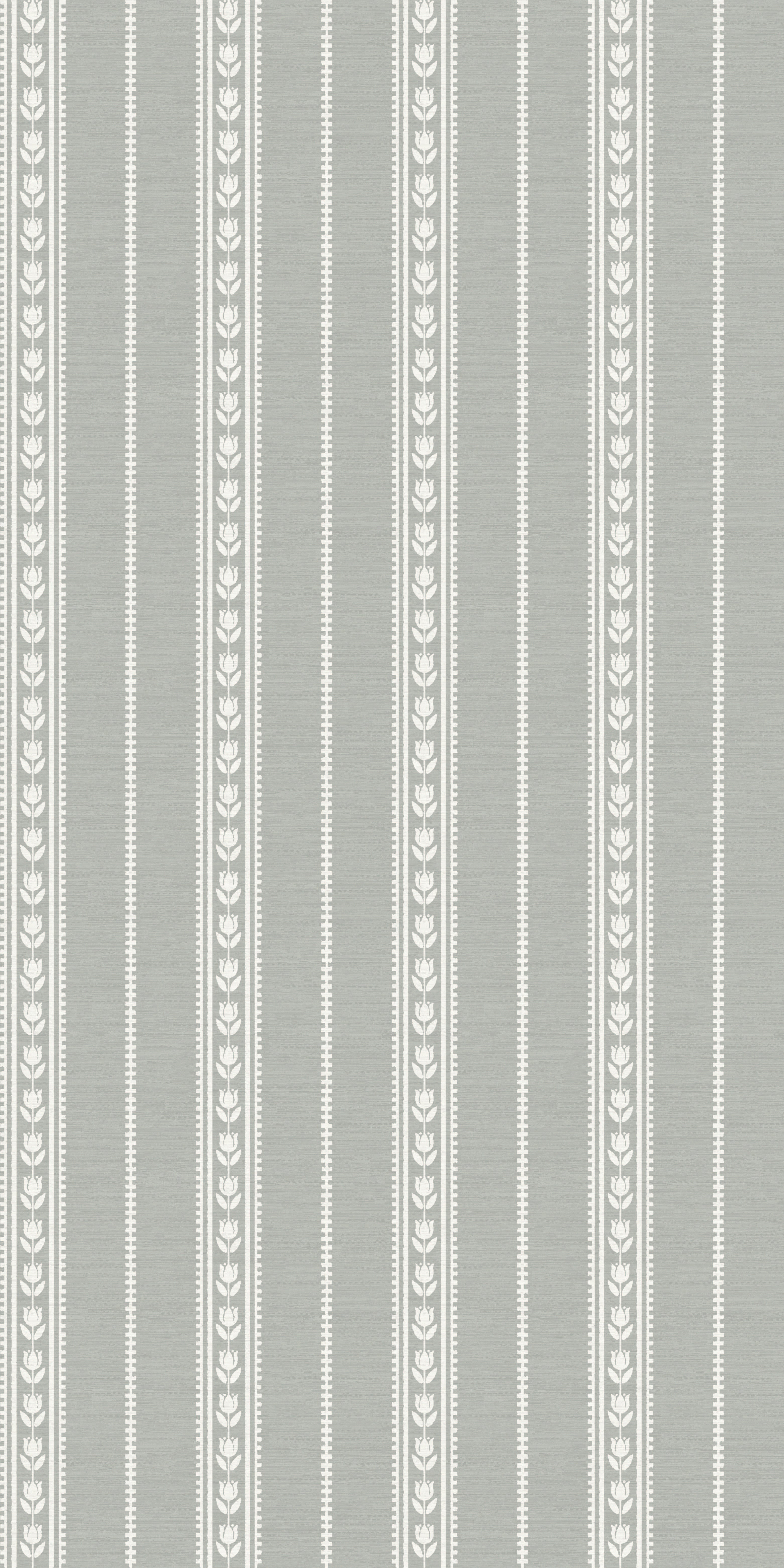 Tulip Ticking Stripe in White/Blue/Gray color
