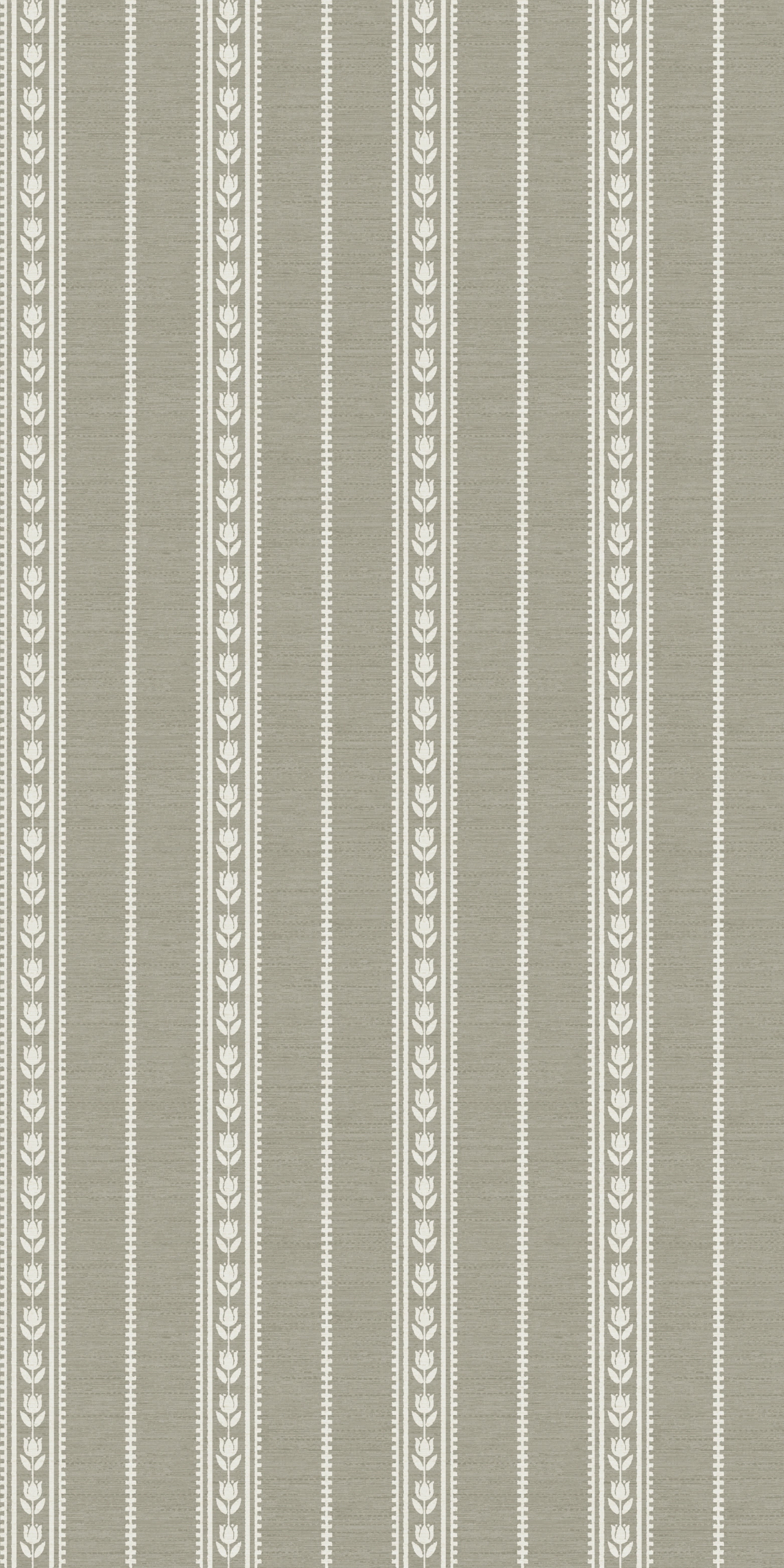 Tulip Ticking Stripe in White/Sage color