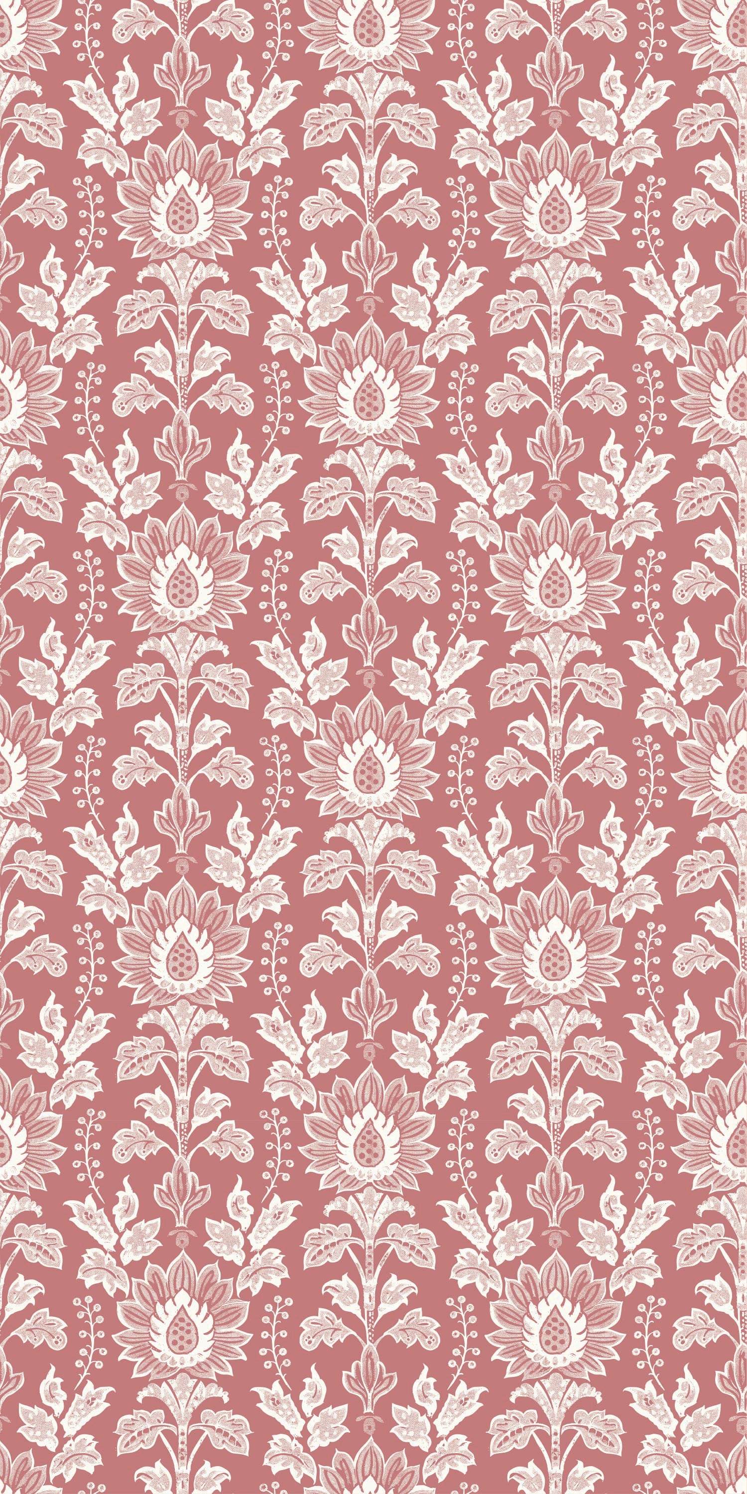 Cottage Damask in Brick color