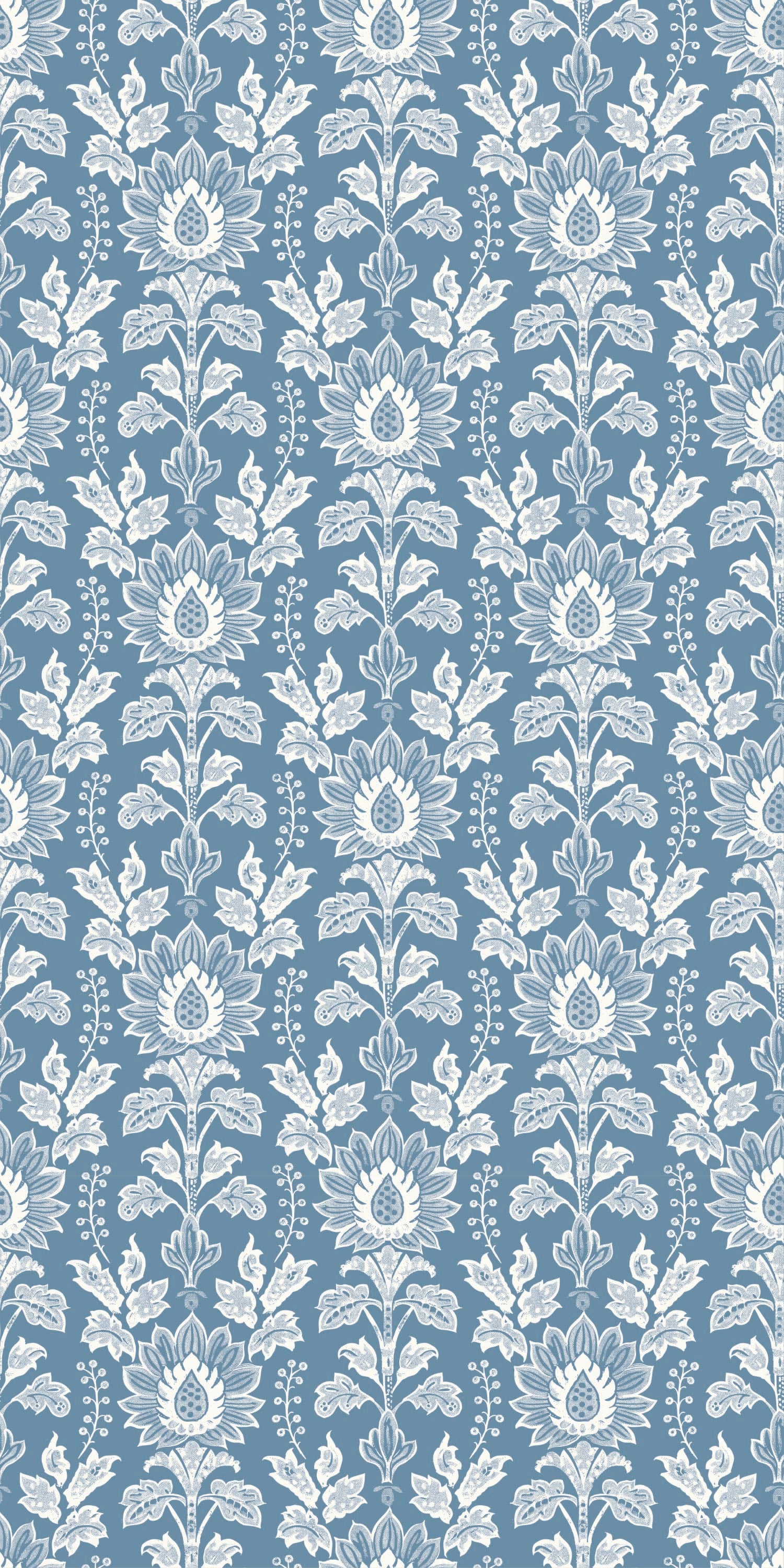 Cottage Damask in Denim color