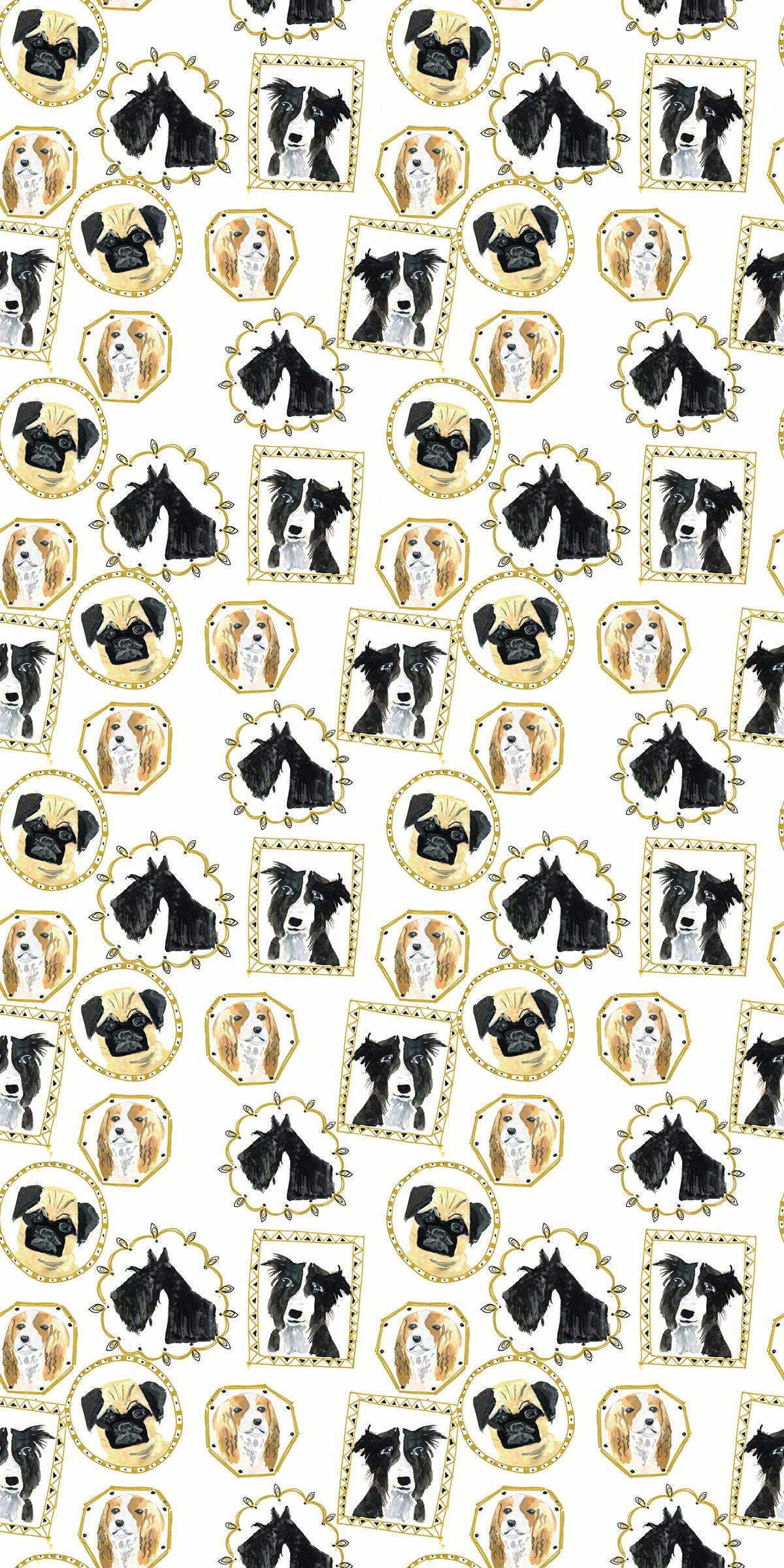 Dog Portraits in Multi color