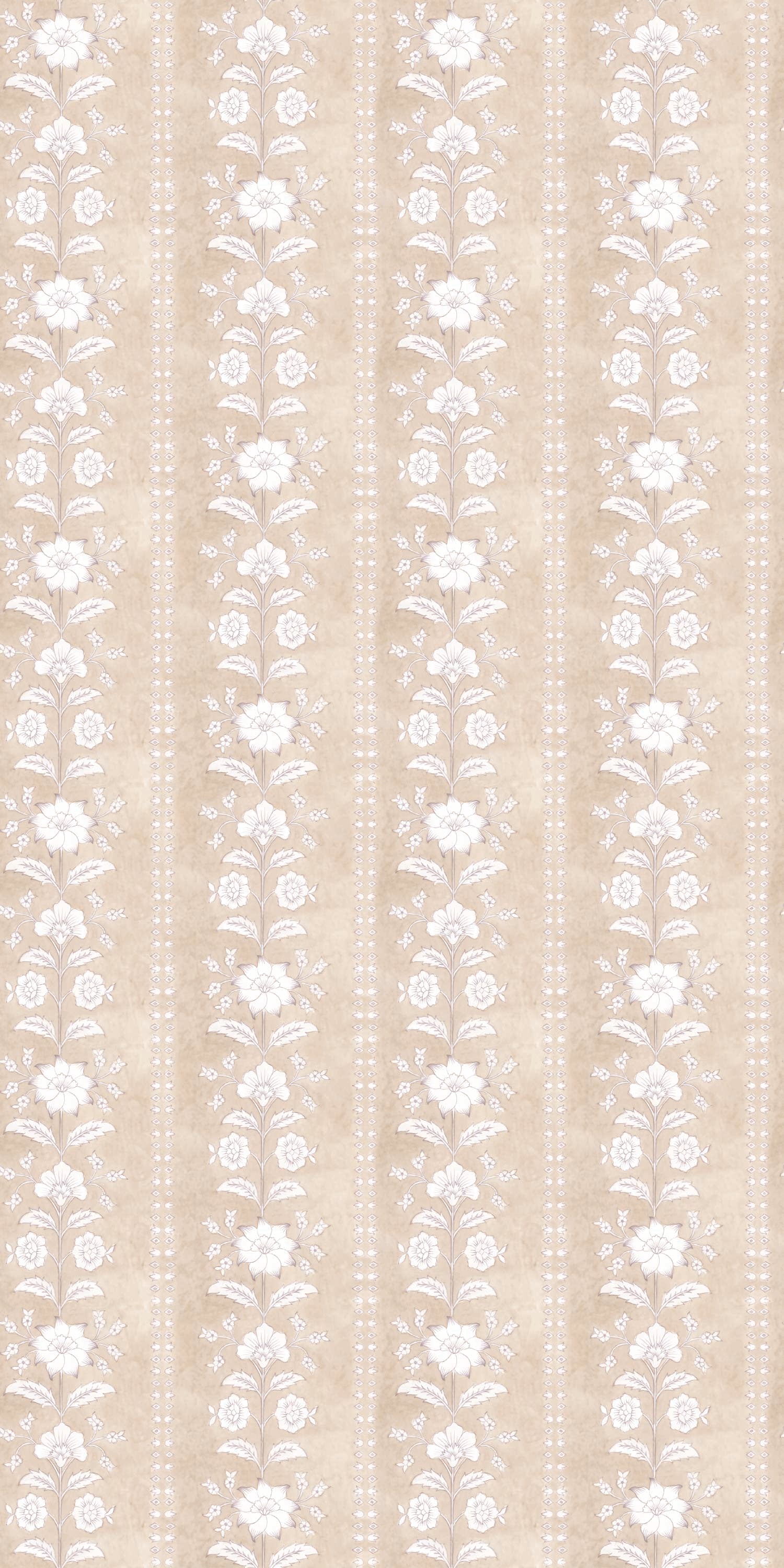 Flower Garland in Beige color