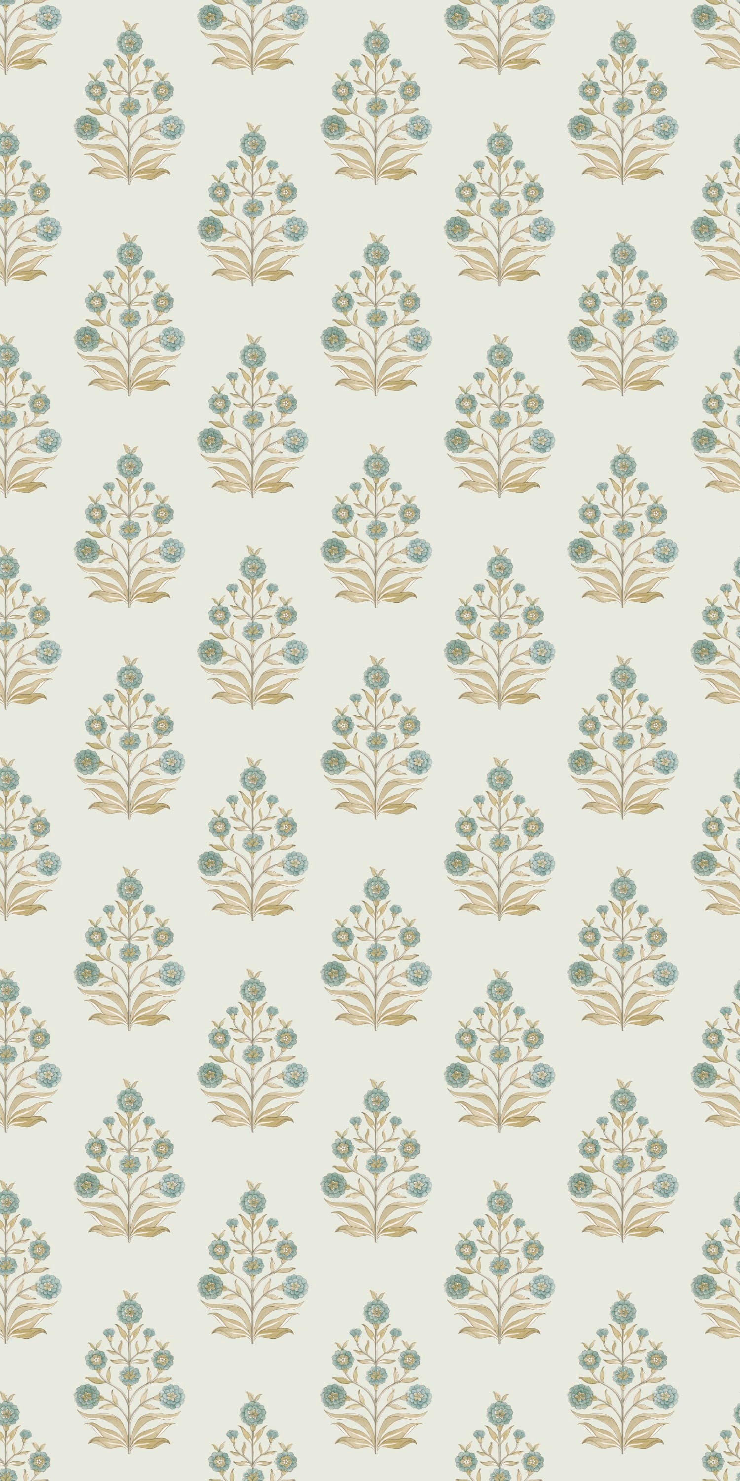 Haveli Block Print in Blue/Tan color