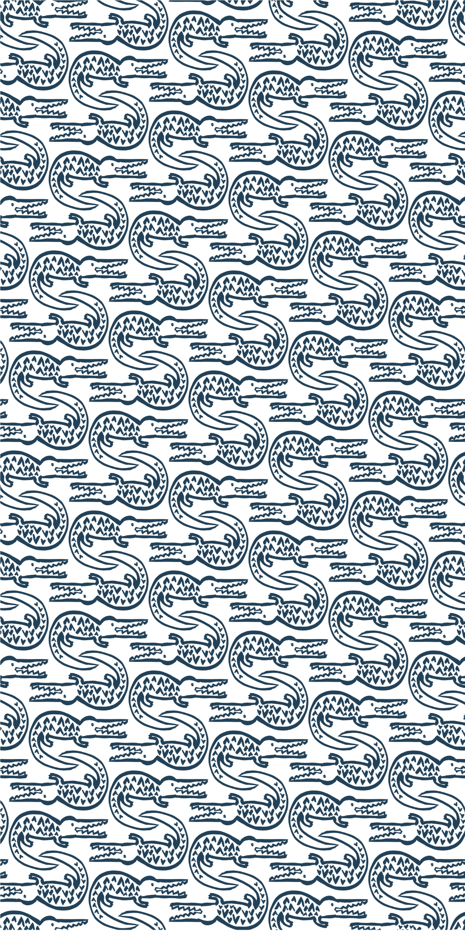 Alligator in Denim color