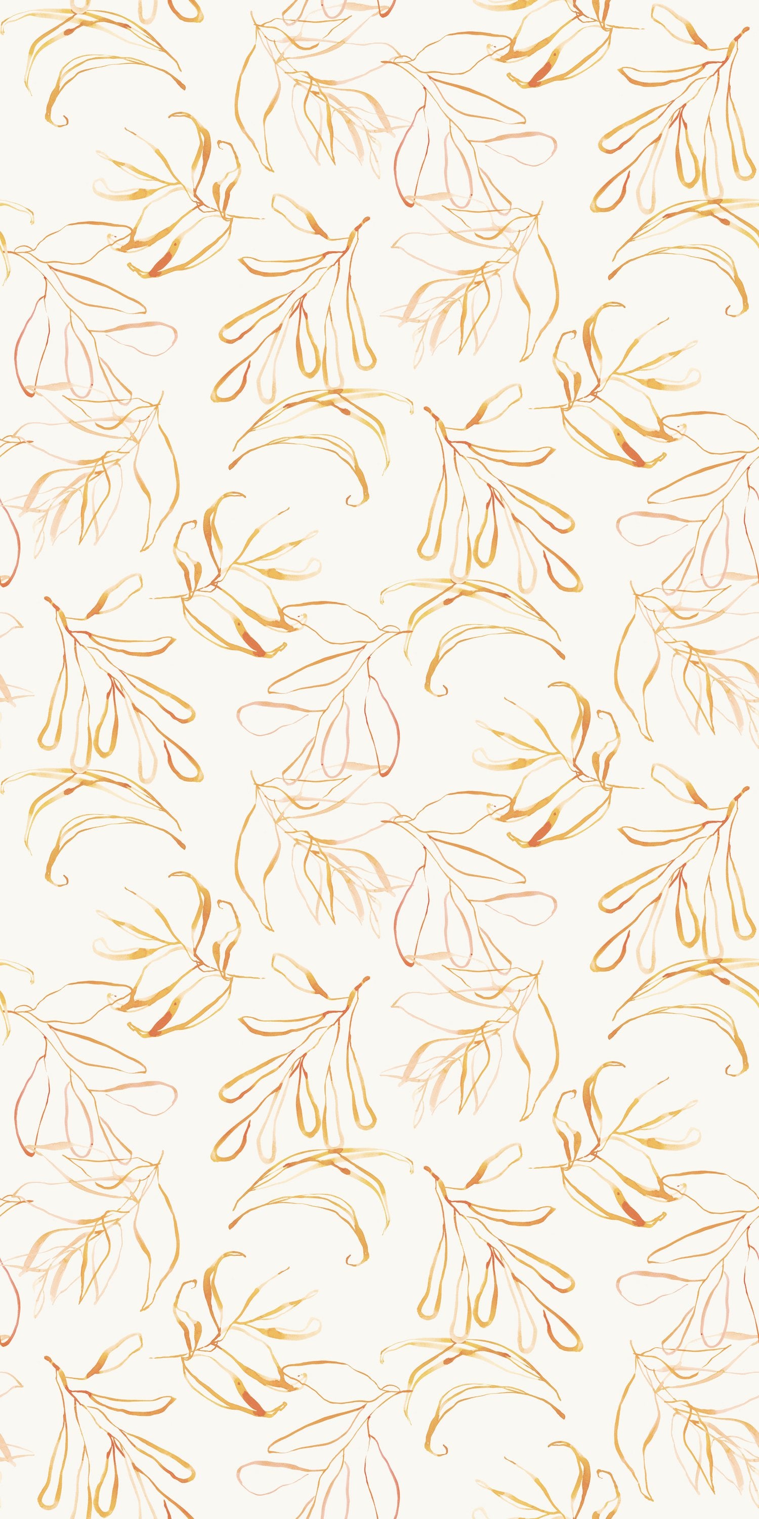 Botany in Tangerine and Ivory color
