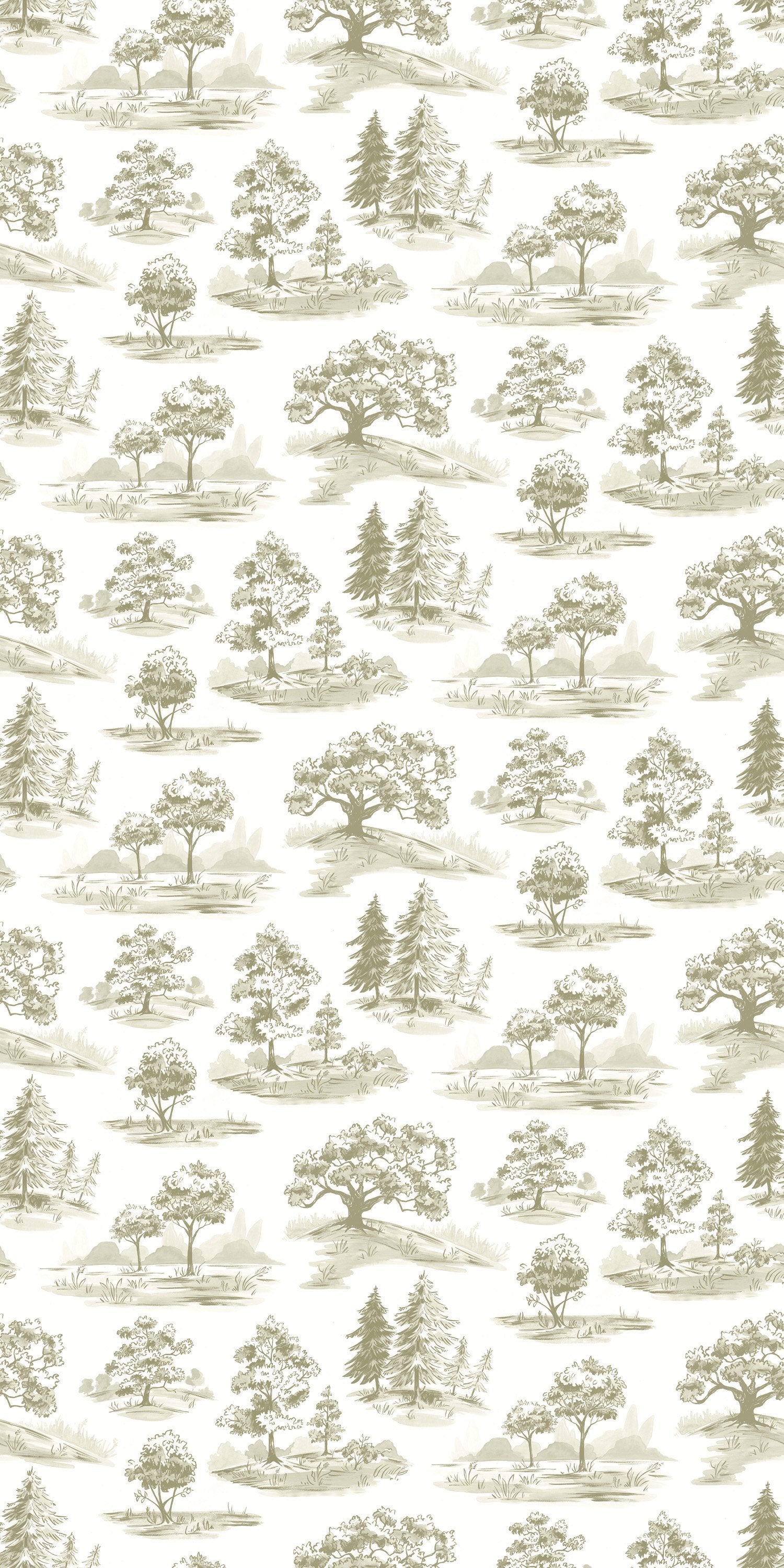 Tree Toile in Mono color