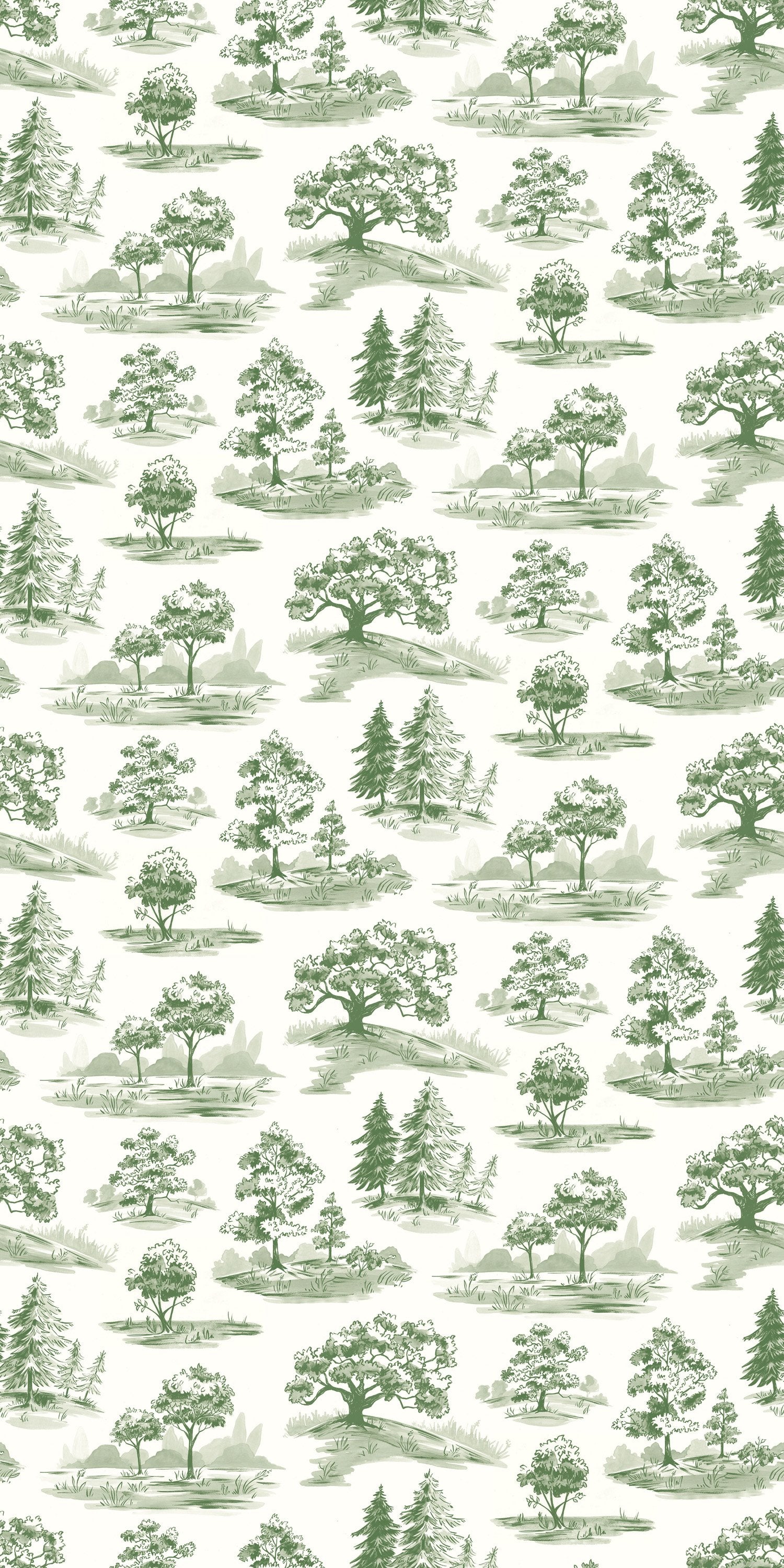 Tree Toile in Green color
