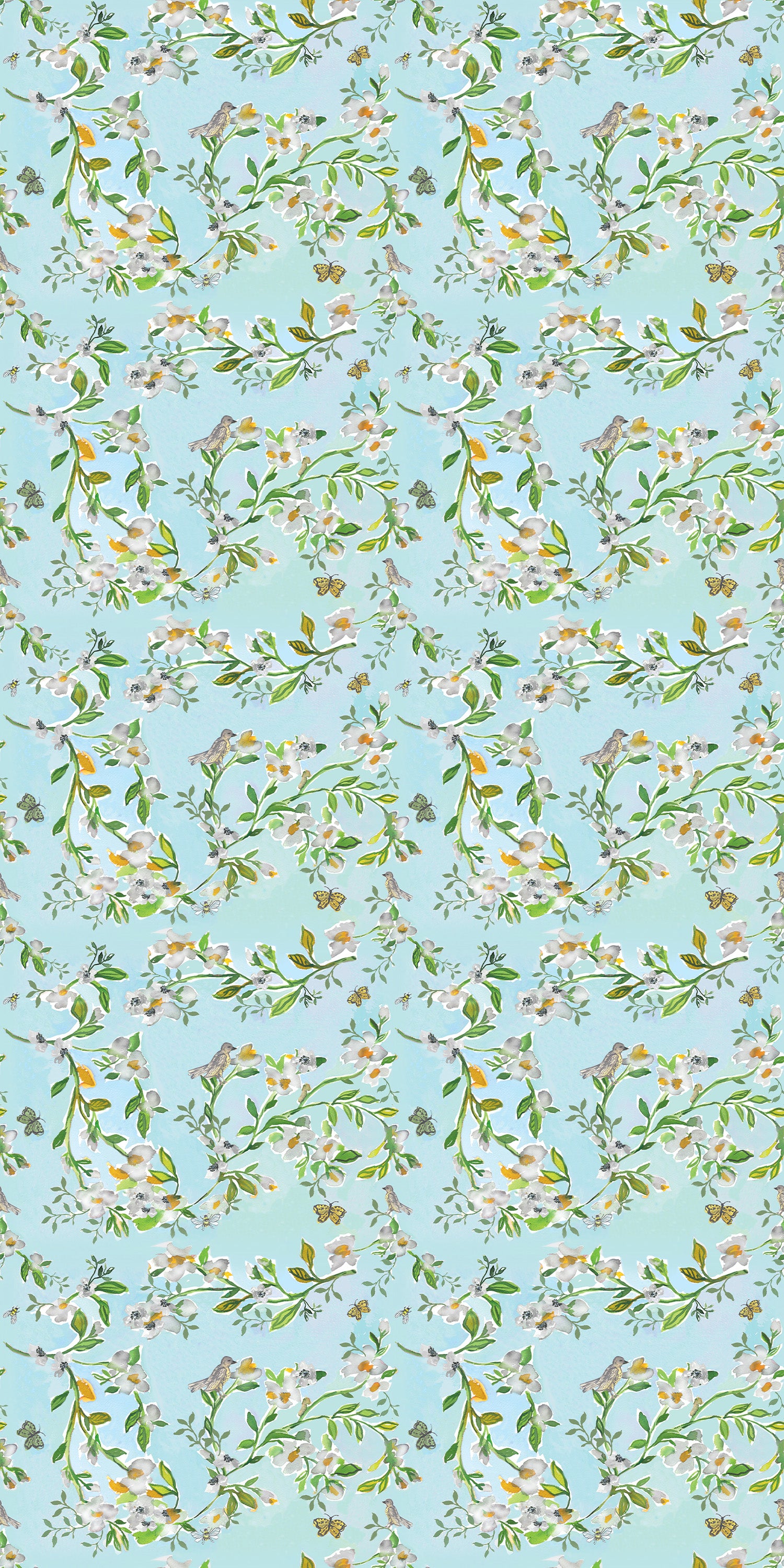 Chinoiserie in Blue color