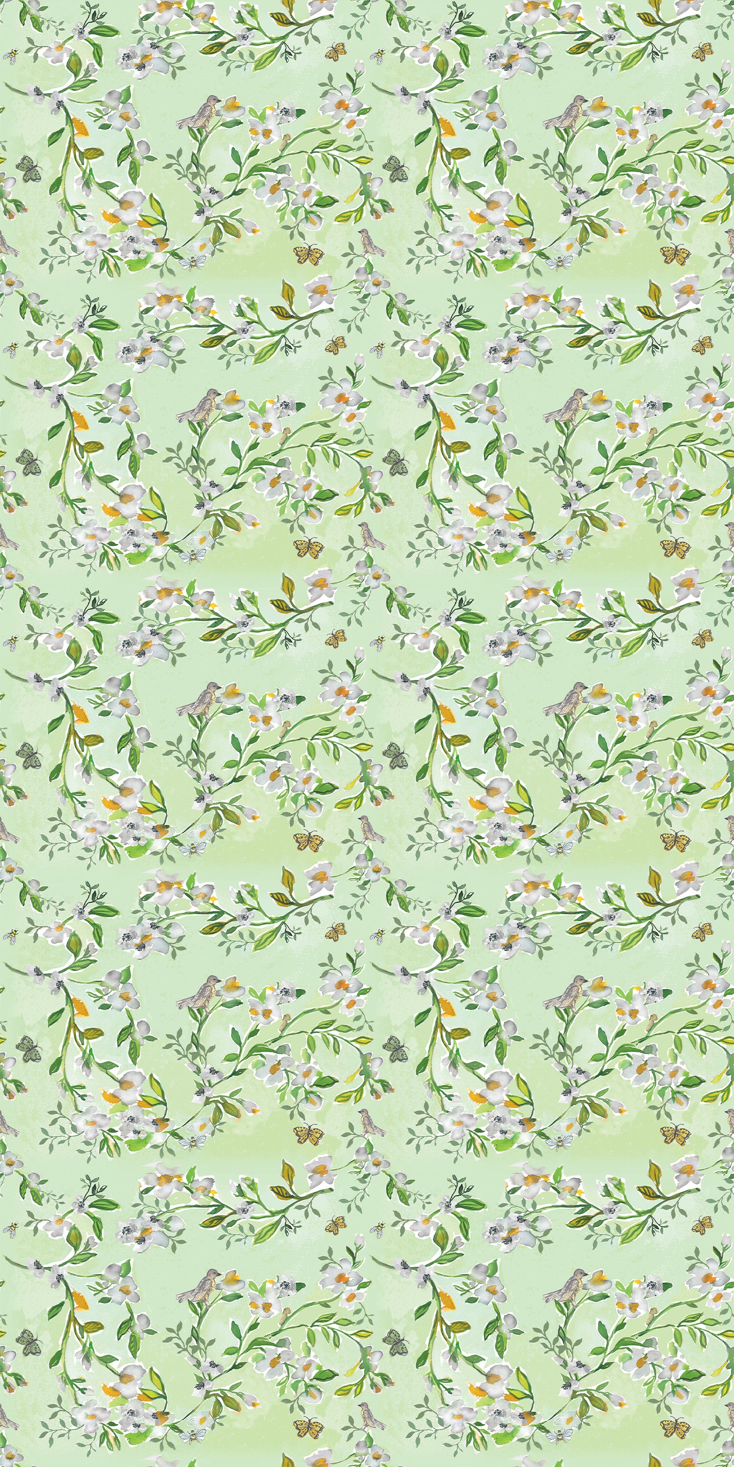 Chinoiserie in Green color
