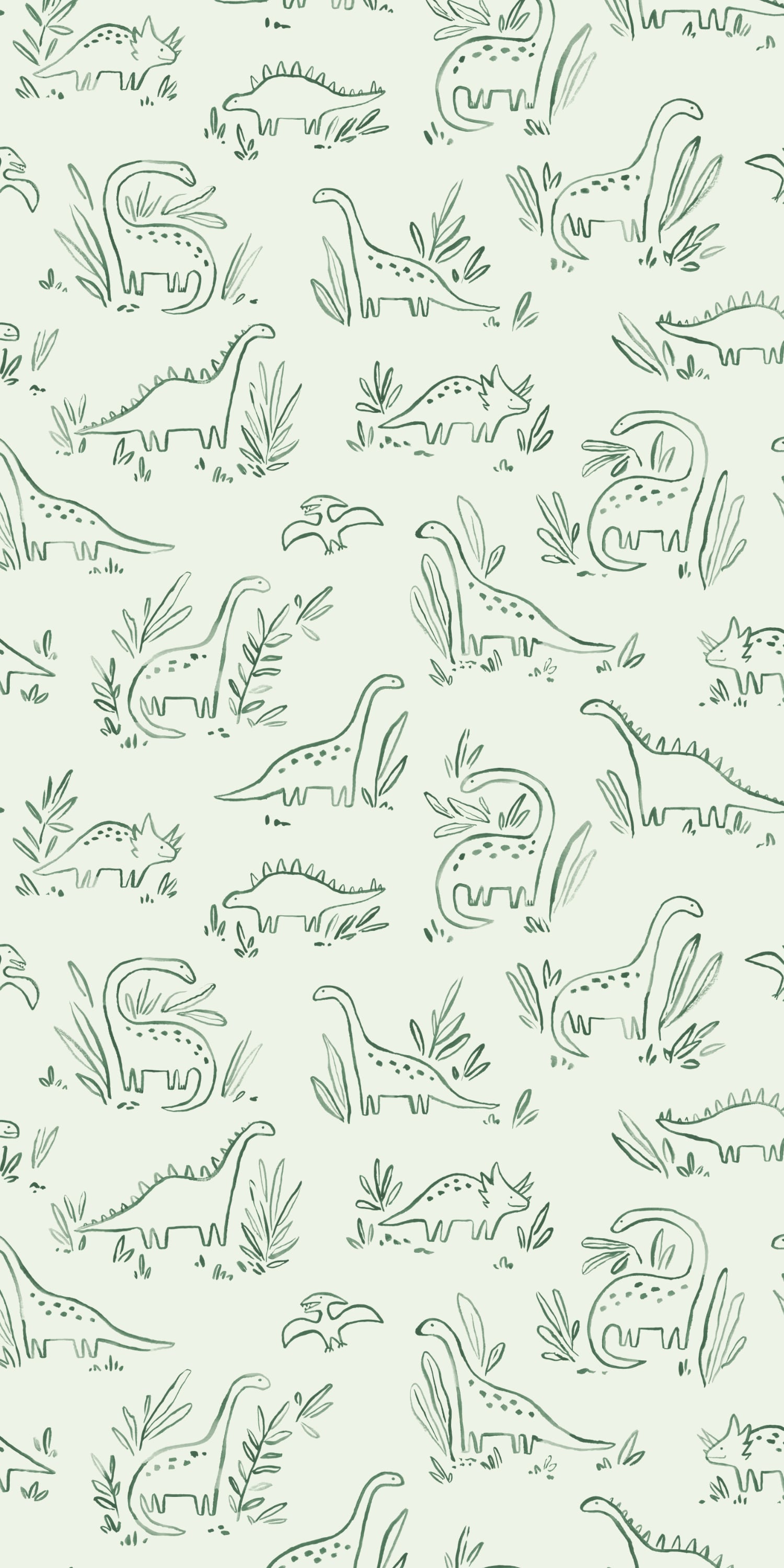 Dinosaurs in Green color