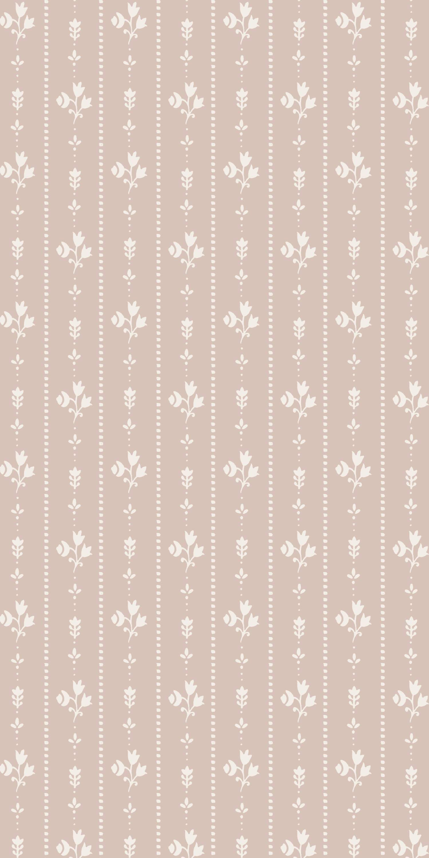 Floral Stripe in Dusty Pink color