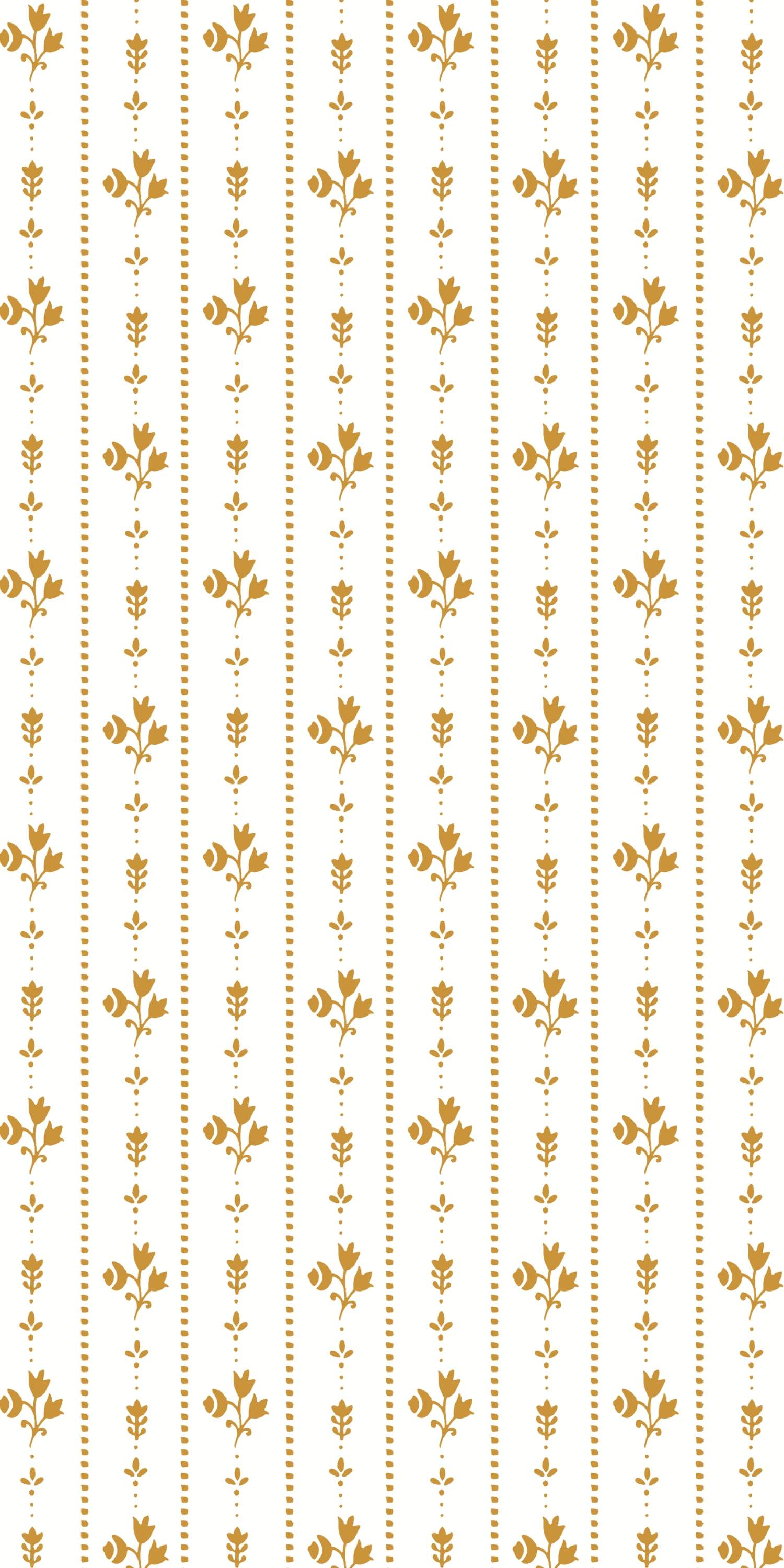 Floral Stripe in Marigold color