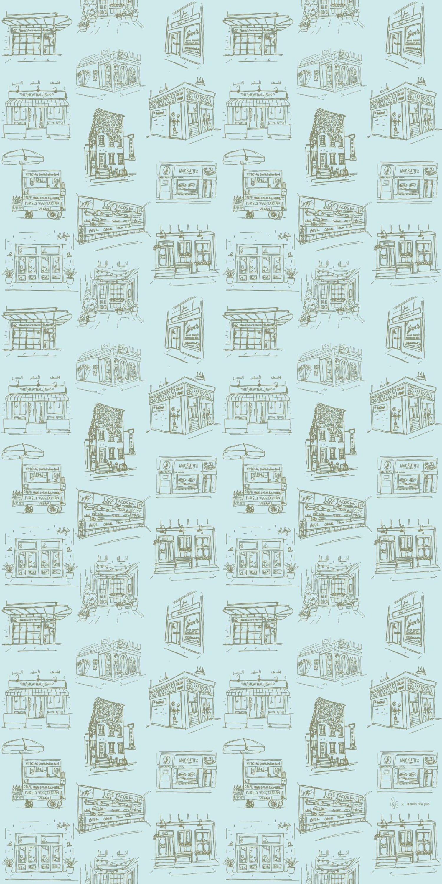 New York in Blue Green color