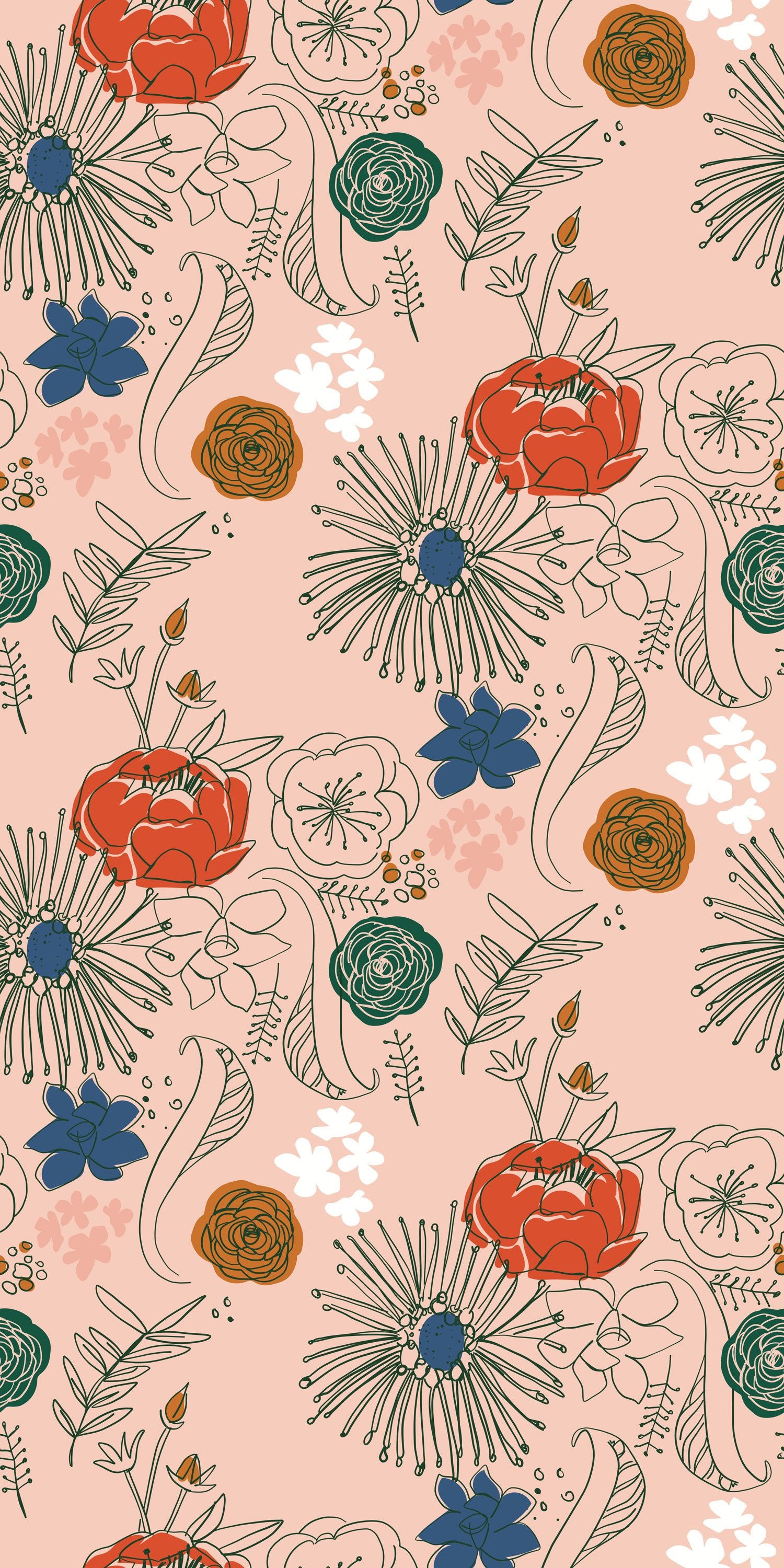 Fine Point Floral in Blush color