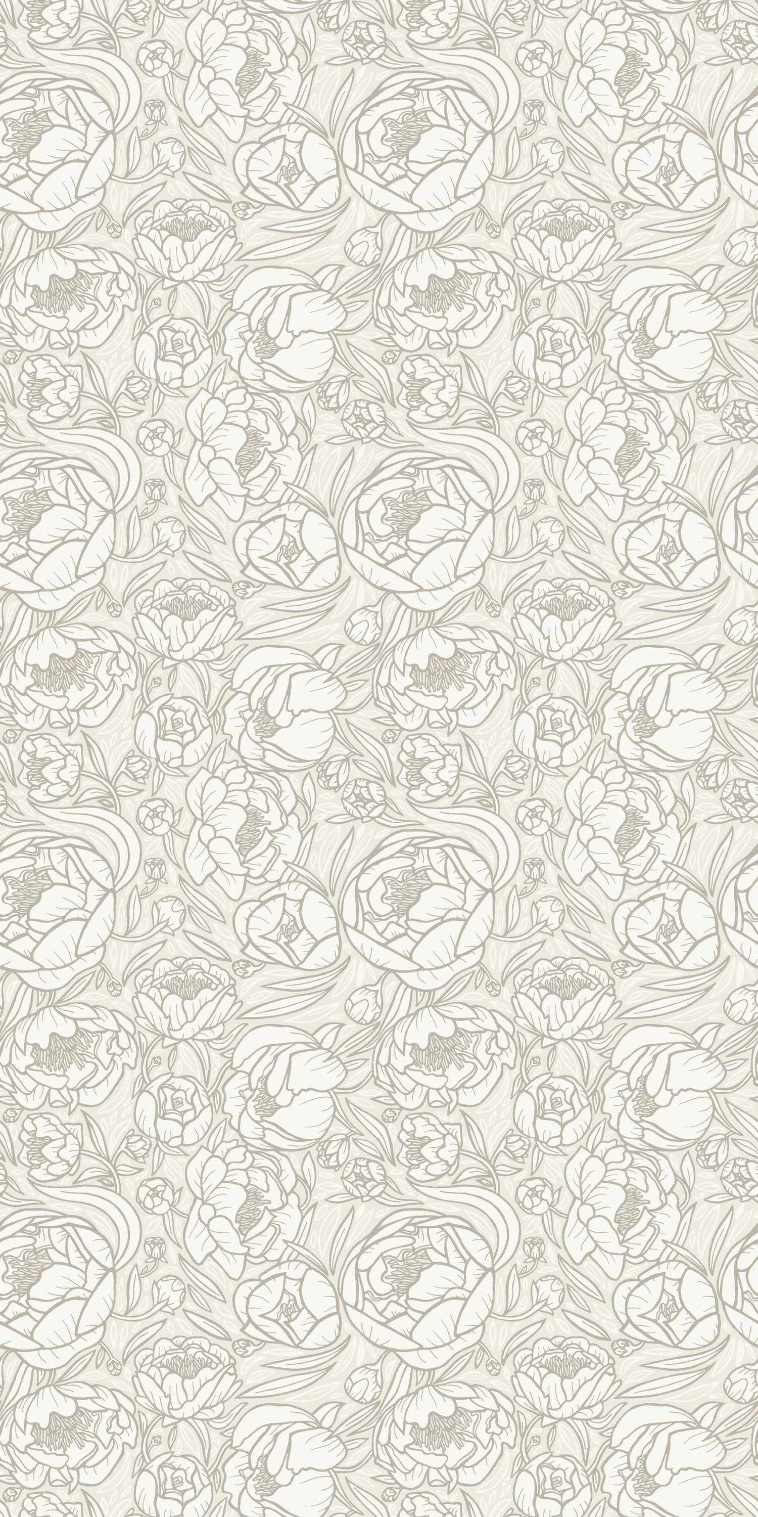 Peonies in Grey color